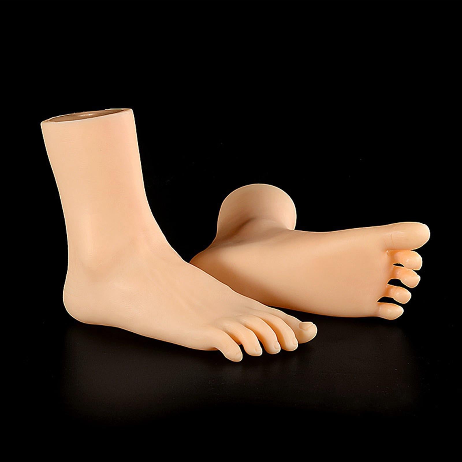 Mannequin Foot Lifelike Adult Feet for Display Ankle Bracelet Short Stocking Left Foot