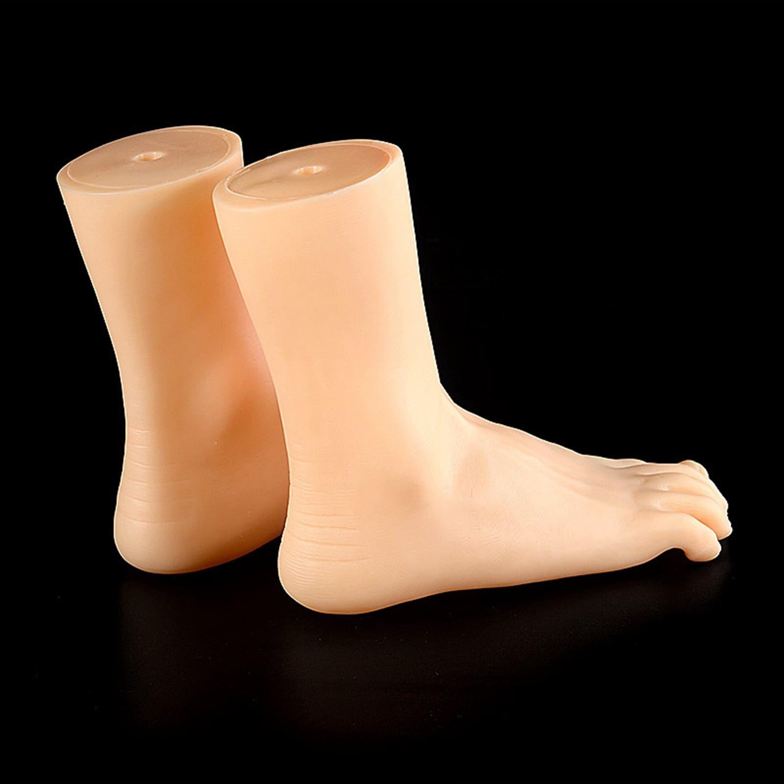 Mannequin Foot Lifelike Adult Feet for Display Ankle Bracelet Short Stocking Right Foot