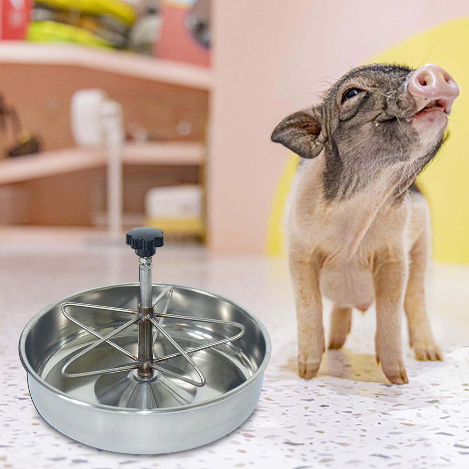 Pig Food Trough Mountable Heavy Duty Basin Pig Waterer for Poultry Pet Cattl