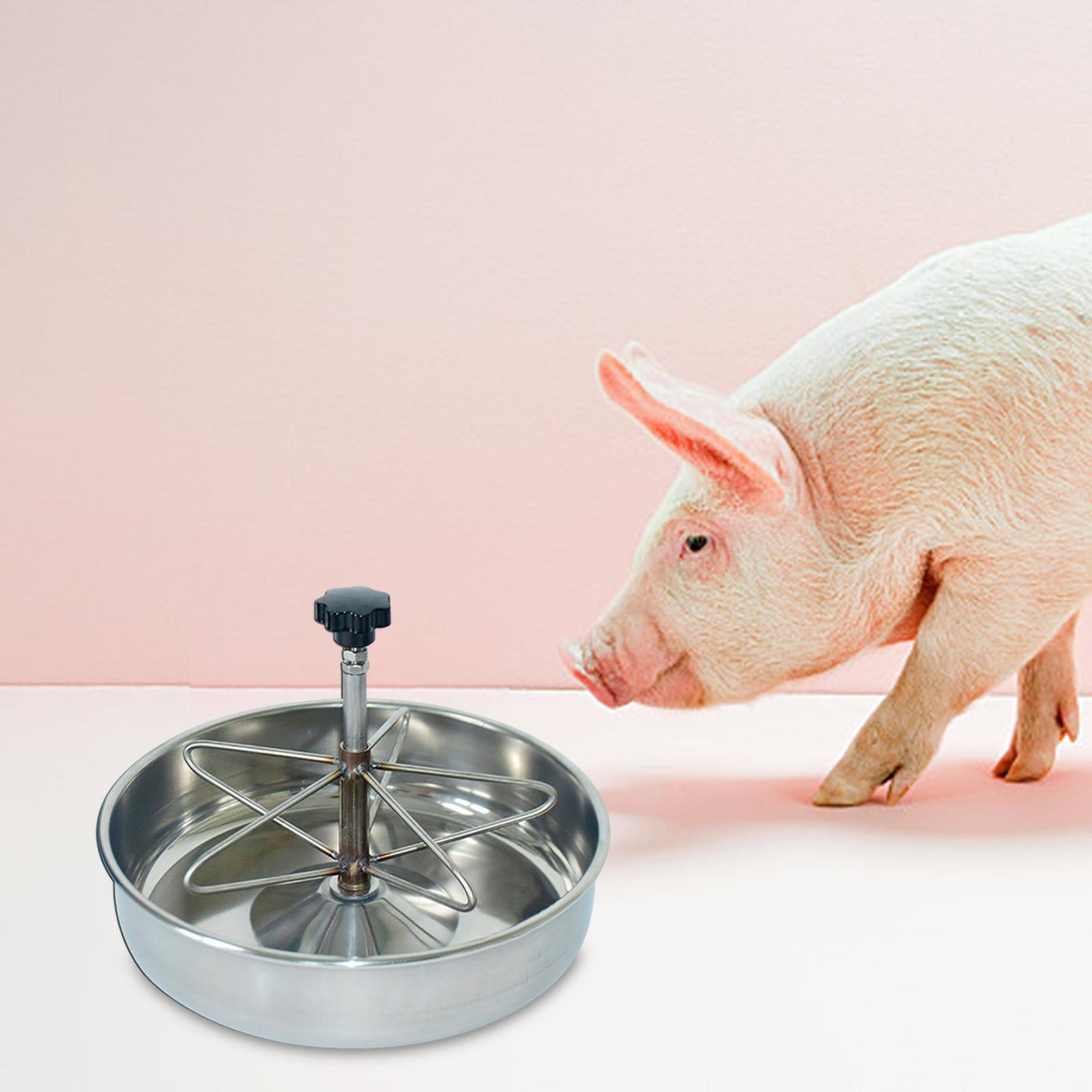Pig Food Trough Mountable Heavy Duty Basin Pig Waterer for Poultry Pet Cattl