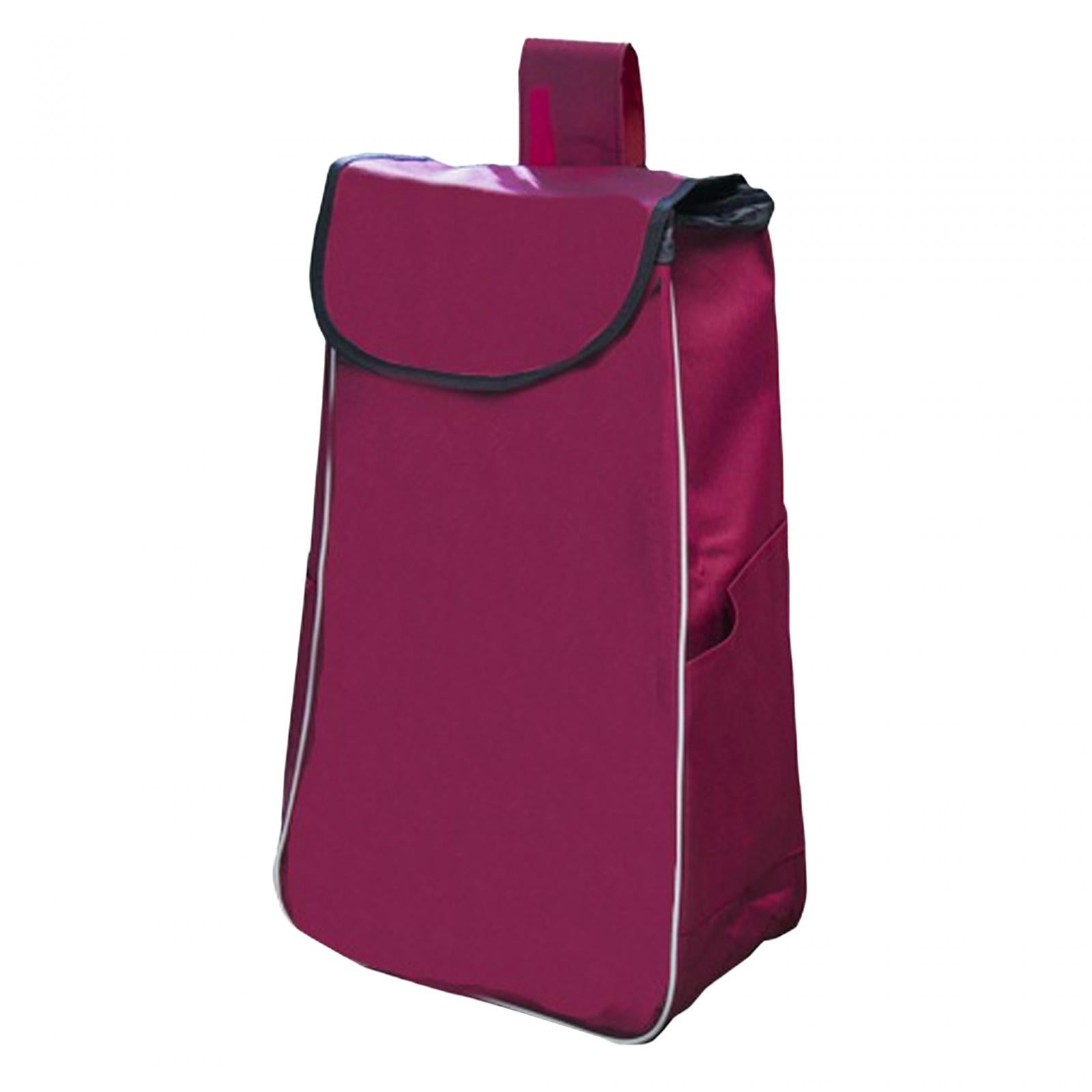 Shopping Cart Replacement Storage Bag Waterproof Durable Lightweight Folding Wine Red Thickened