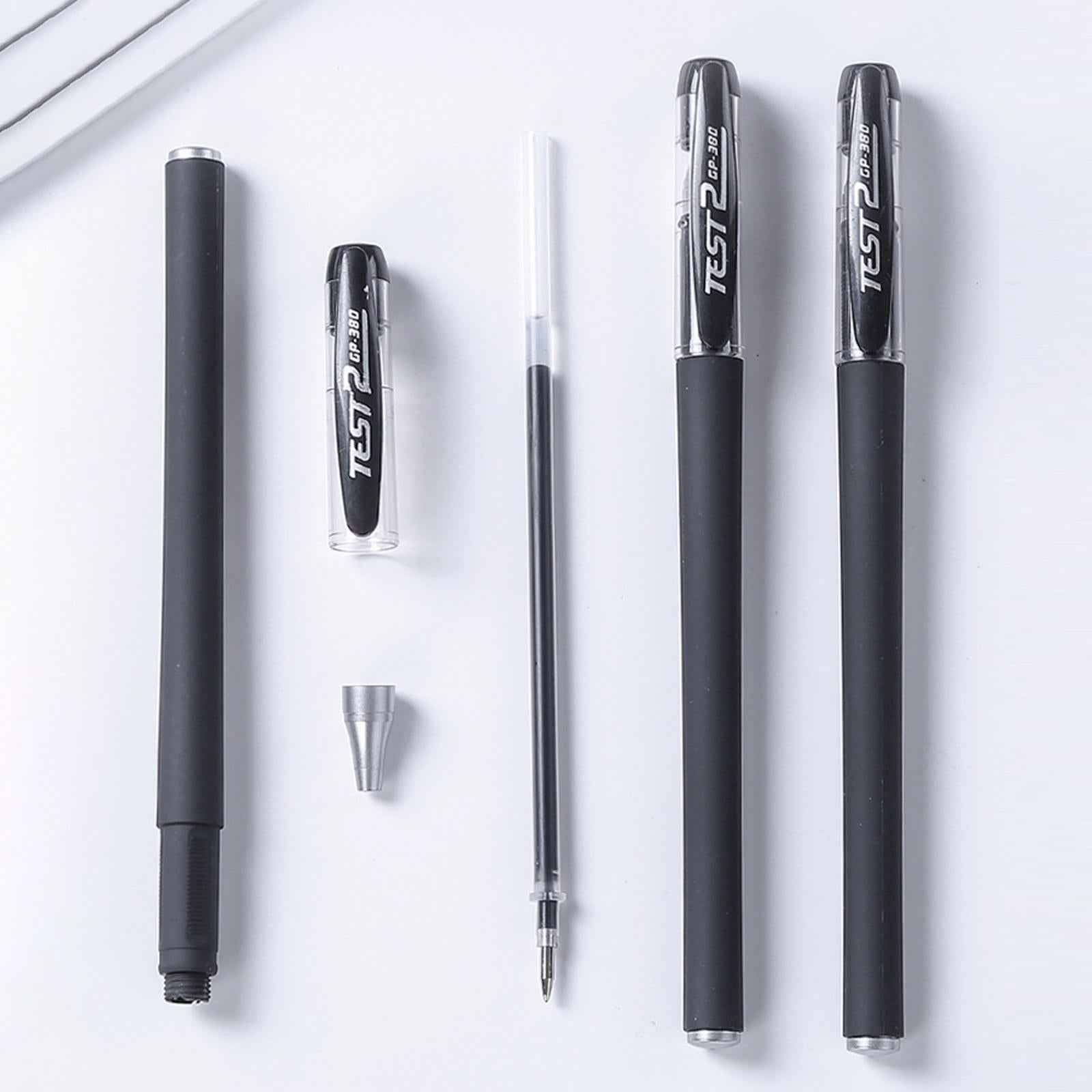 12Pcs Ballpoint Pens Set Black Gel Ink Pens for Drawing Signature Notetaking