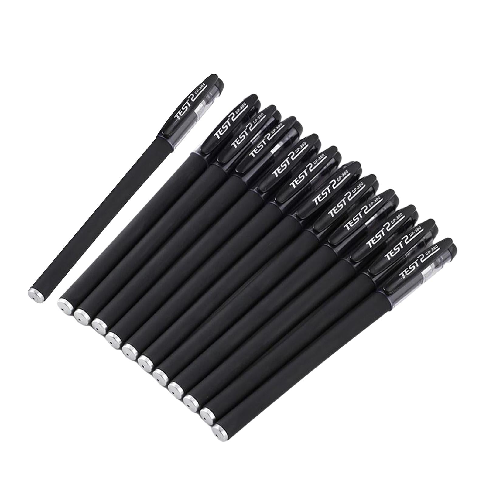 12Pcs Ballpoint Pens Set Black Gel Ink Pens for Drawing Signature Notetaking