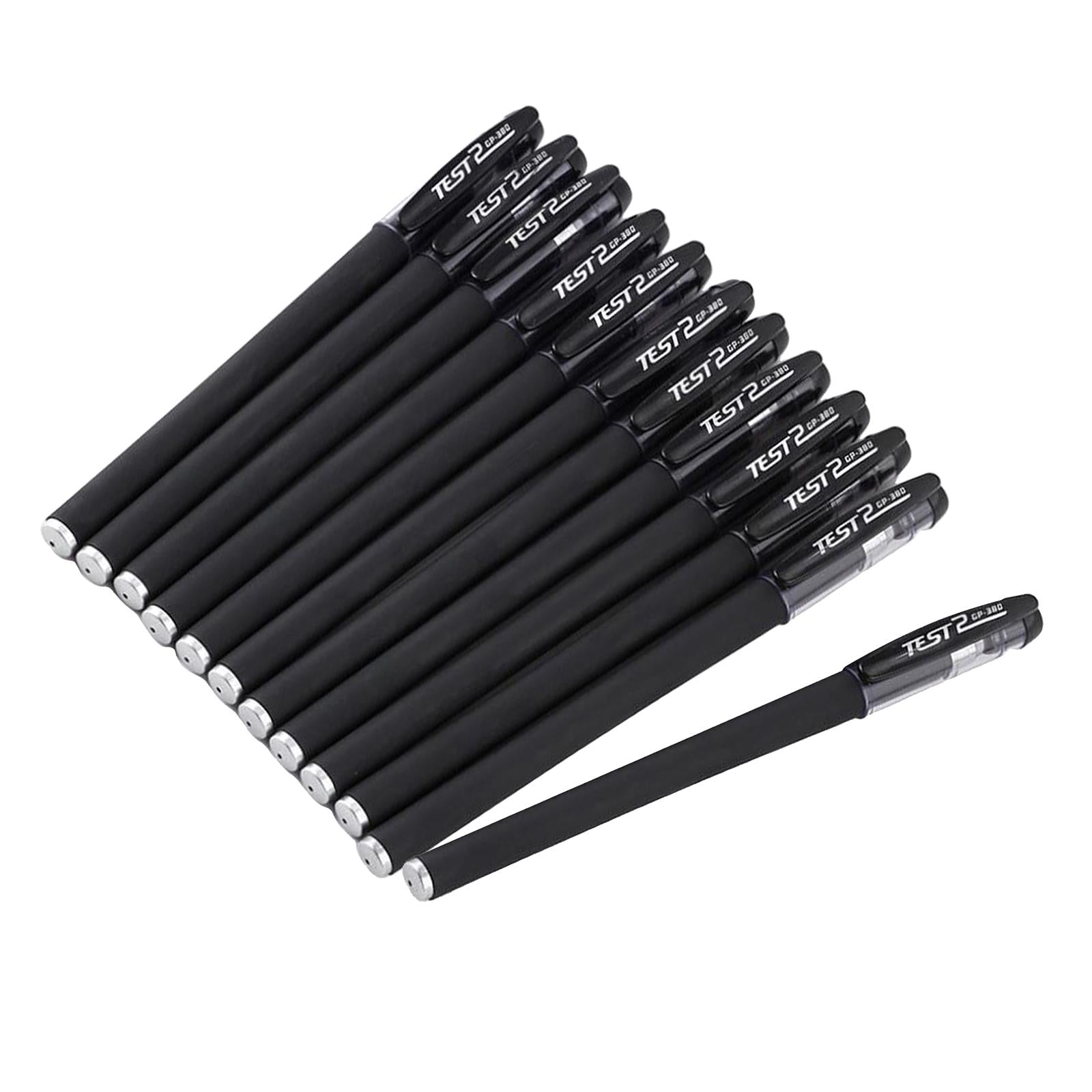 12Pcs Ballpoint Pens Set Black Gel Ink Pens for Drawing Signature Notetaking