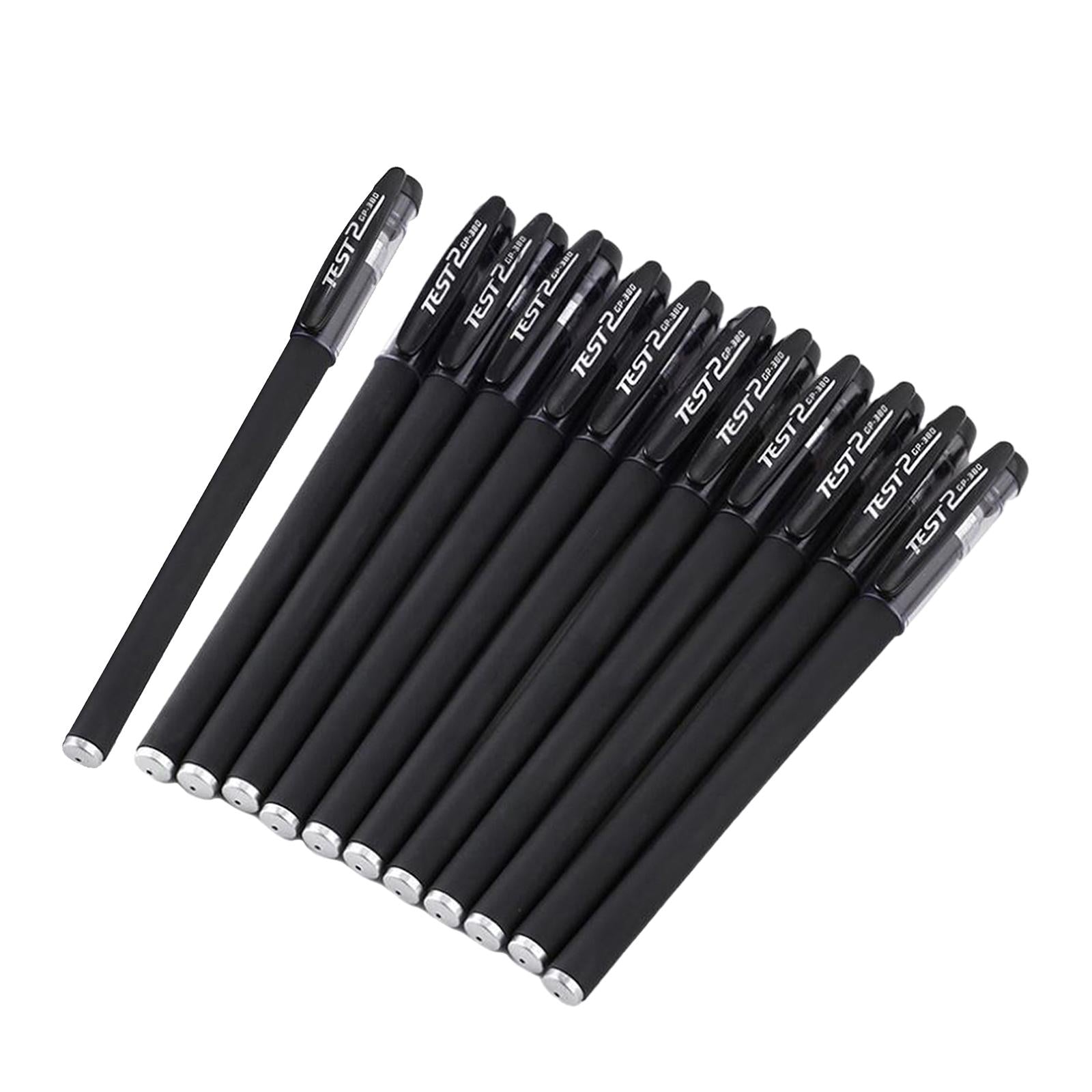 12Pcs Ballpoint Pens Set Black Gel Ink Pens for Drawing Signature Notetaking