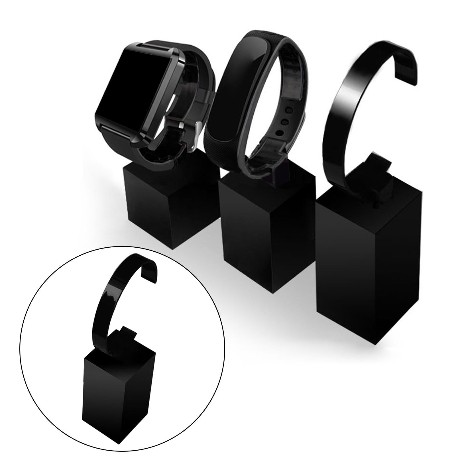 Jewelry Bracelet Watch Display Rack C Shaped Watch Holder Black L