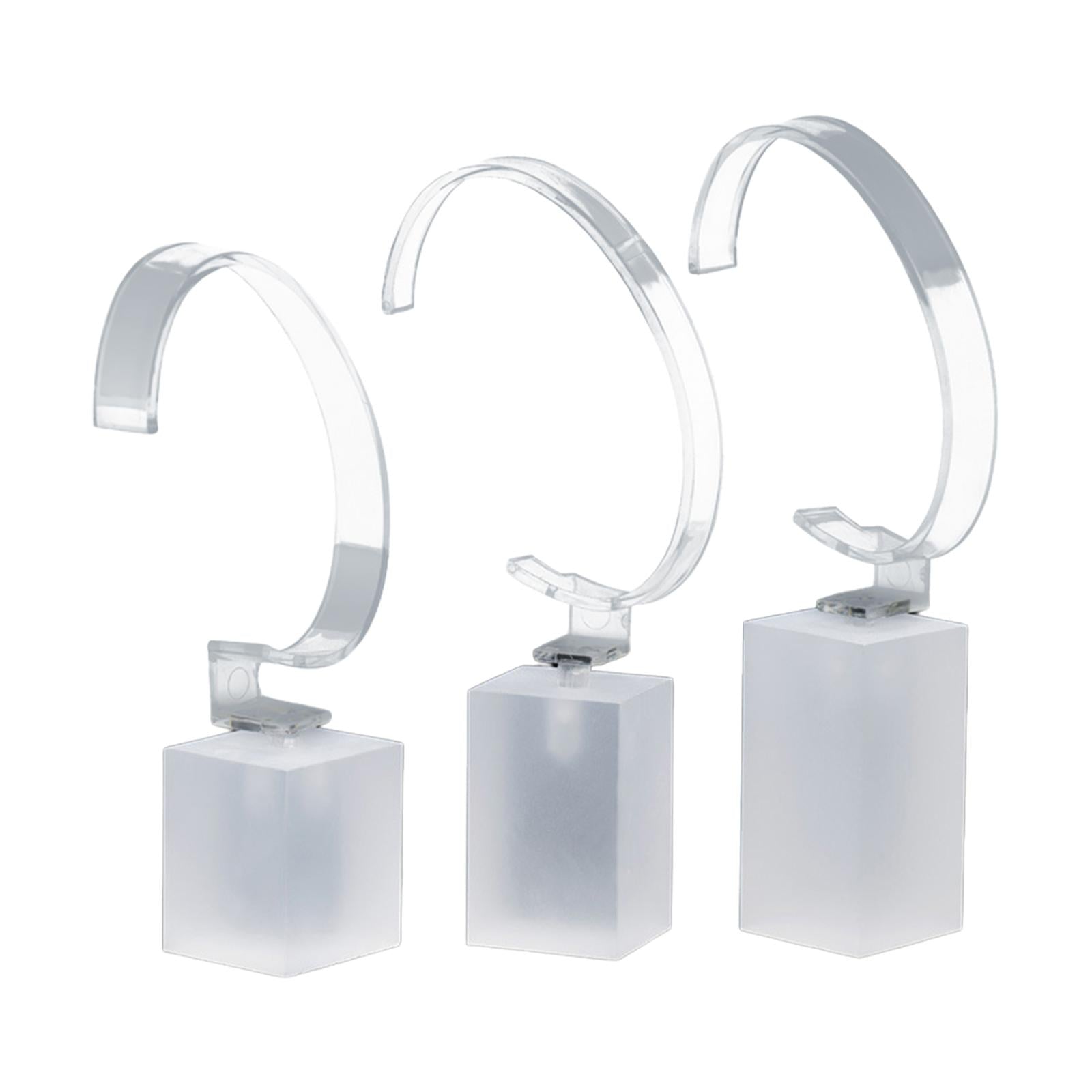 3 Pieces Jewelry Bracelet Watch Display Rack Storage for Retail Dresser Shop white