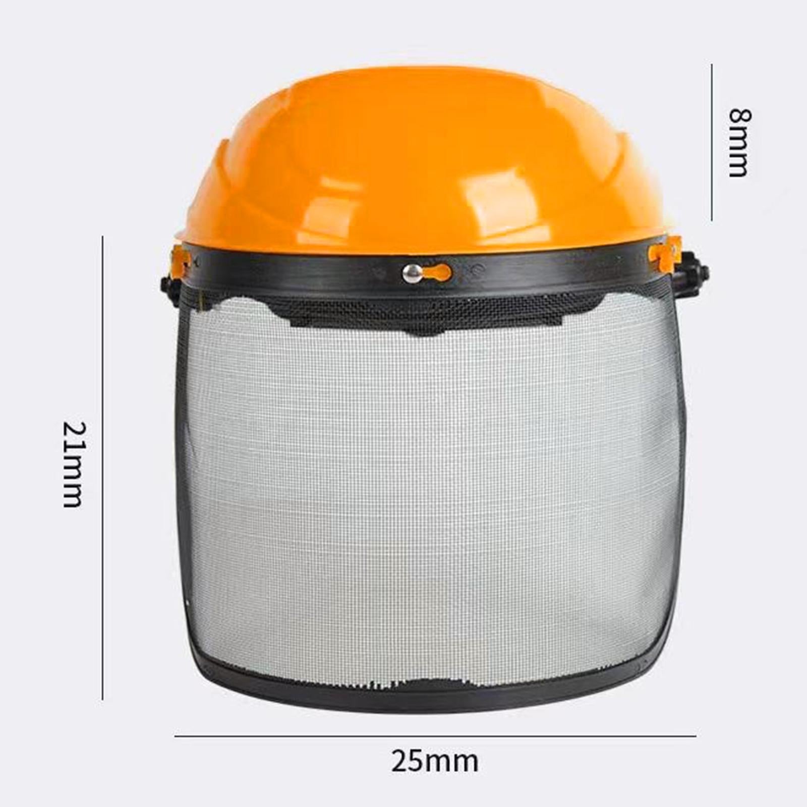 Grass Mowing Face Cover Adjustable Headband for Weeding Outdoor Work Farming Orange