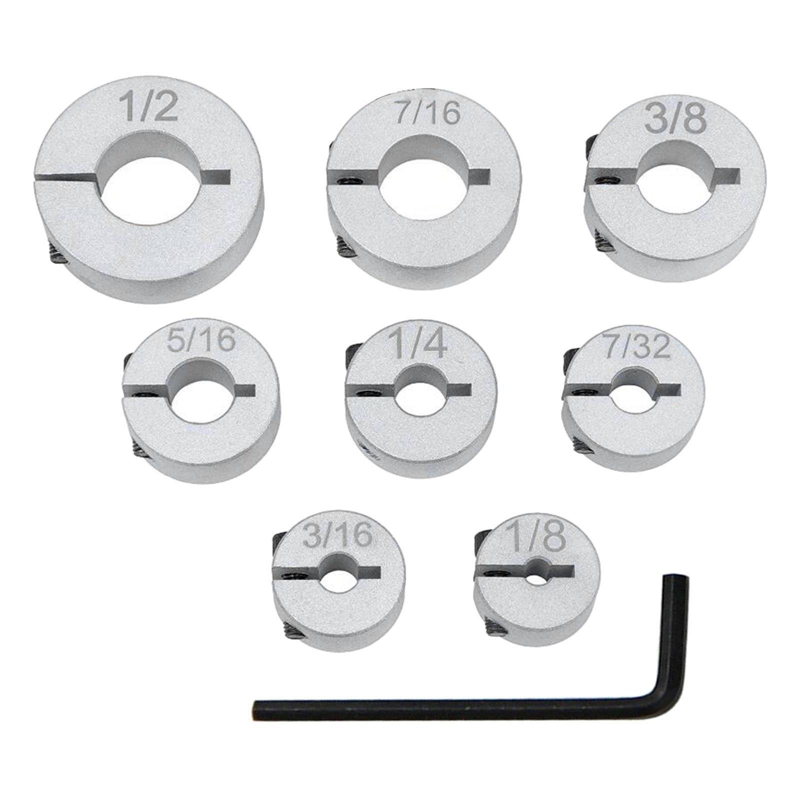 8x Drill Bit Depth Stop Collar Set Carpentry Drills Drilling Depth Bit Fixed