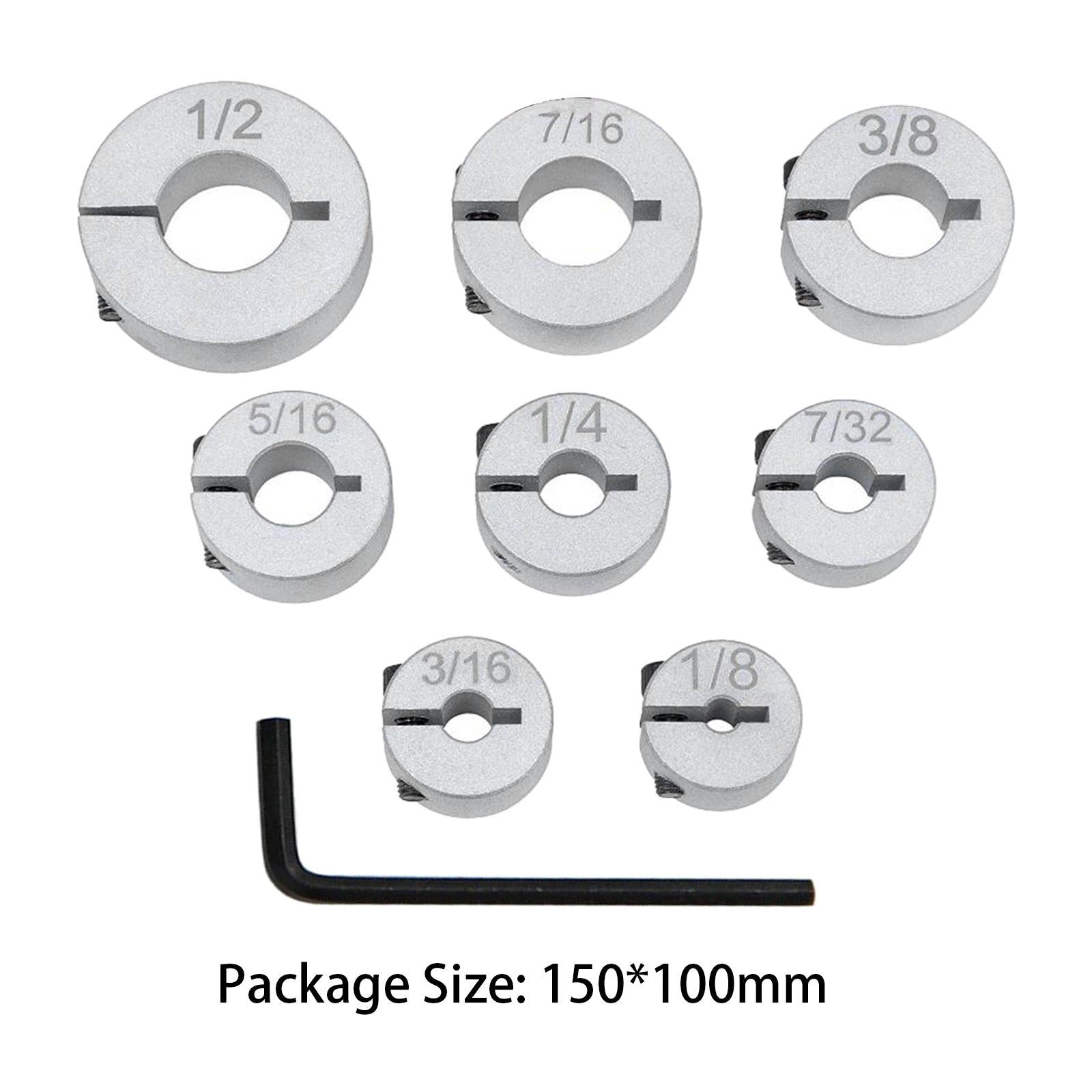 8x Drill Bit Depth Stop Collar Set Carpentry Drills Drilling Depth Bit Fixed