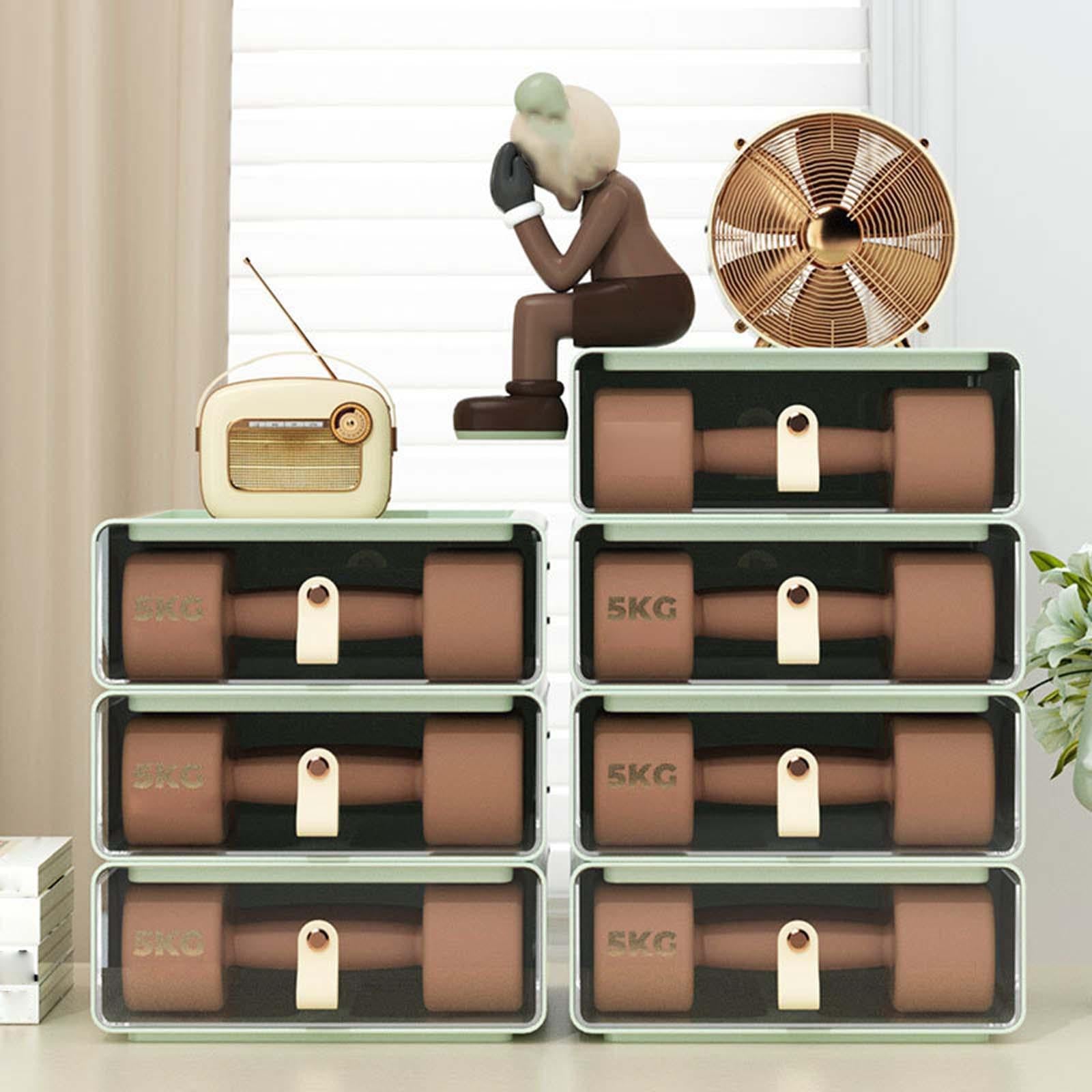 Desk Organizer Drawer Desk Stackable Storage Drawer for Office Bathroom Home Green