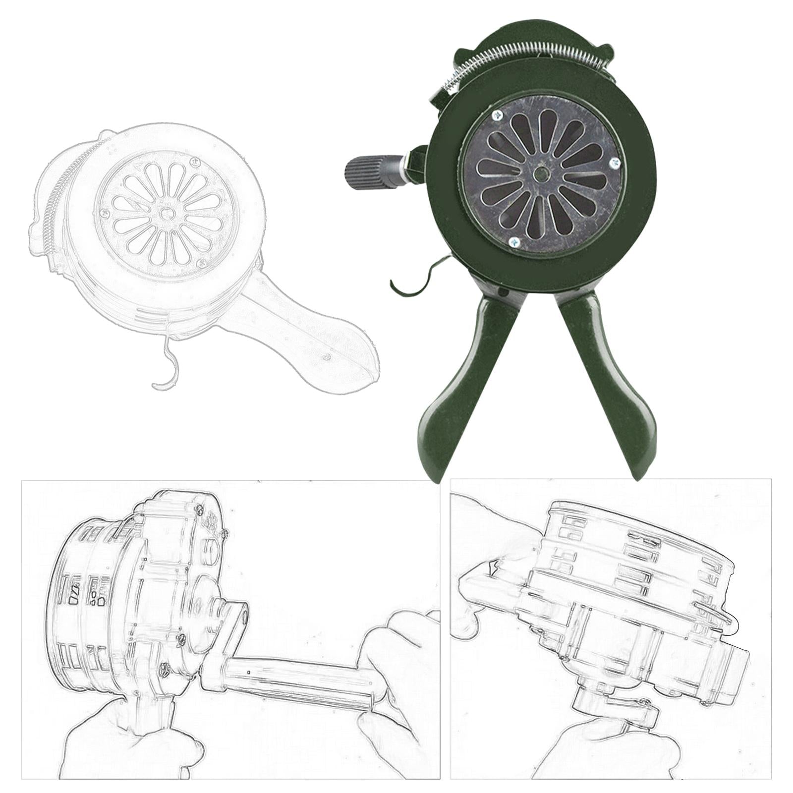 Manual Hand Crank Loud 550Hz Air ALARMS Alarm for Factories Port Flood Control Green