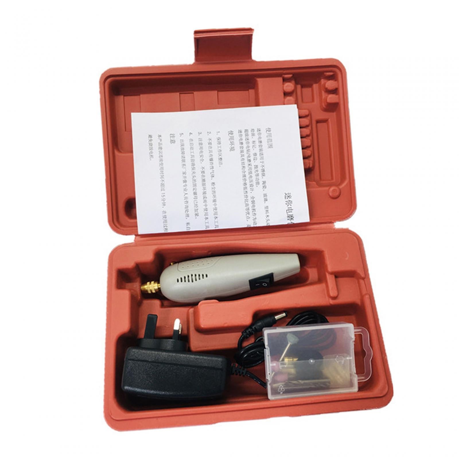 Cordless Rotary Tool Drill Hole Cutting Mini Electric Grinder Set UK Adapter