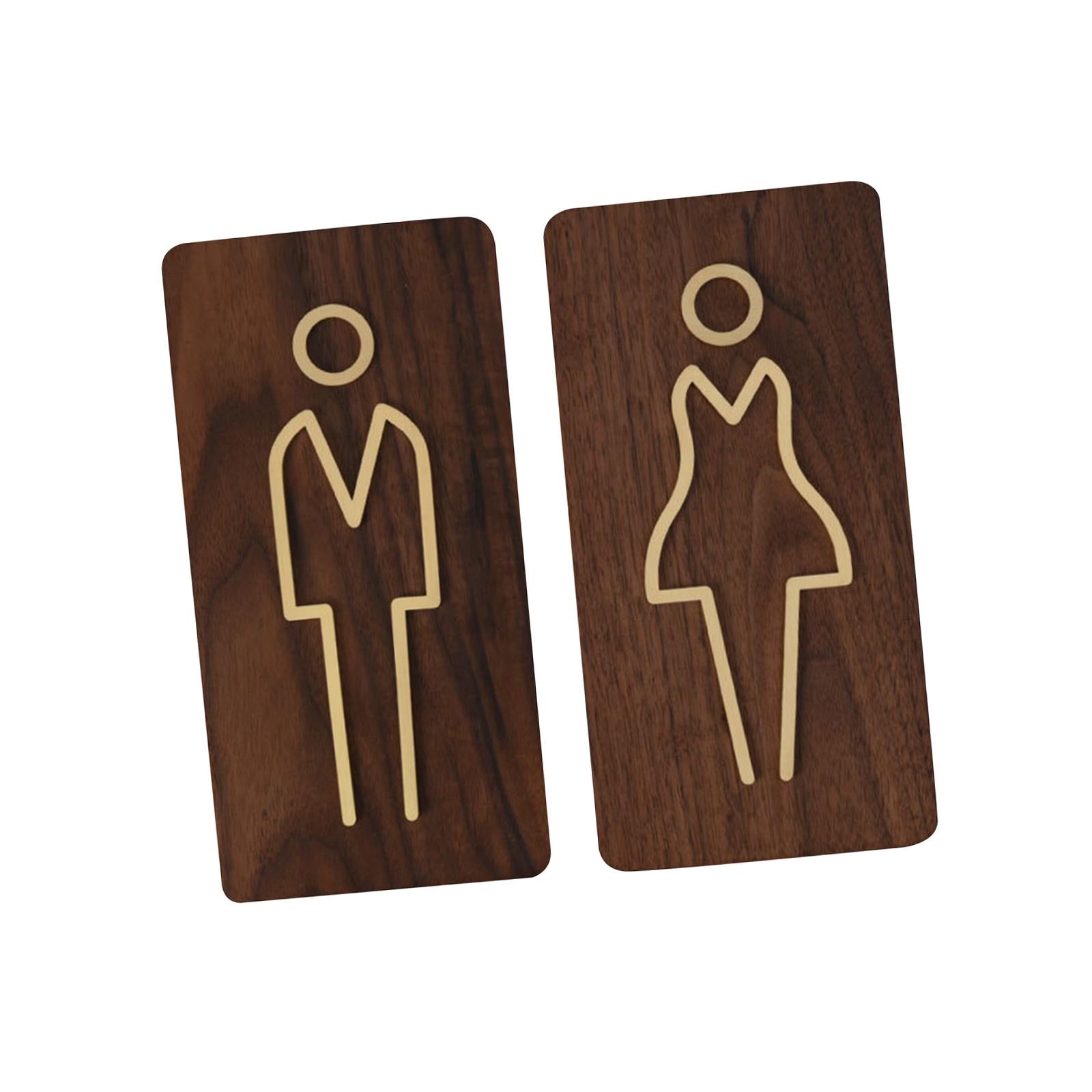 Men and Women Restroom Signage Placard Restroom Sign Mall Hotel Washroom C