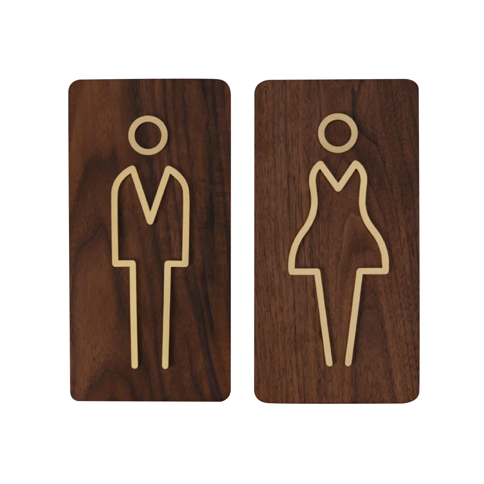 Men and Women Restroom Signage Placard Restroom Sign Mall Hotel Washroom C