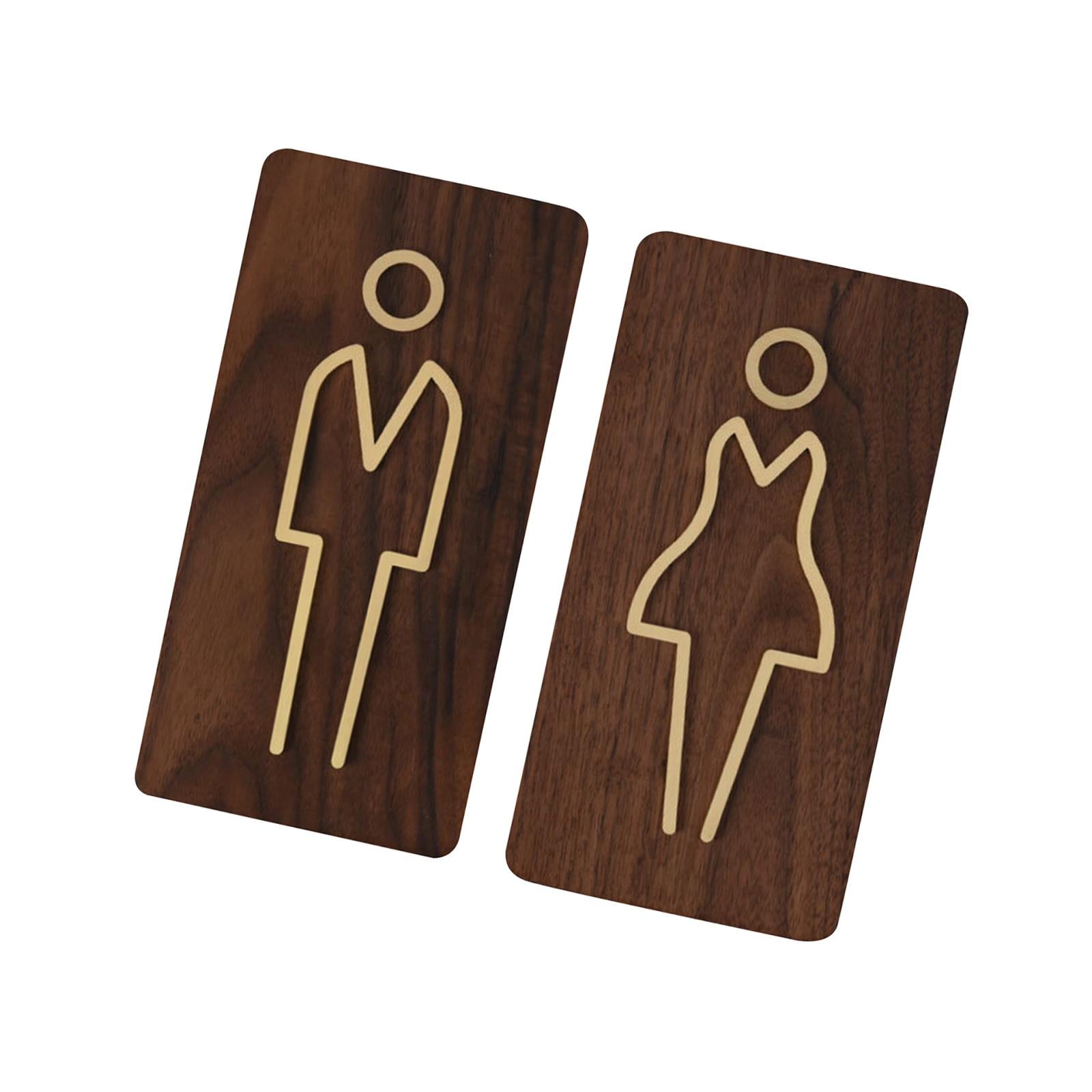 Men and Women Restroom Signage Placard Restroom Sign Mall Hotel Washroom C