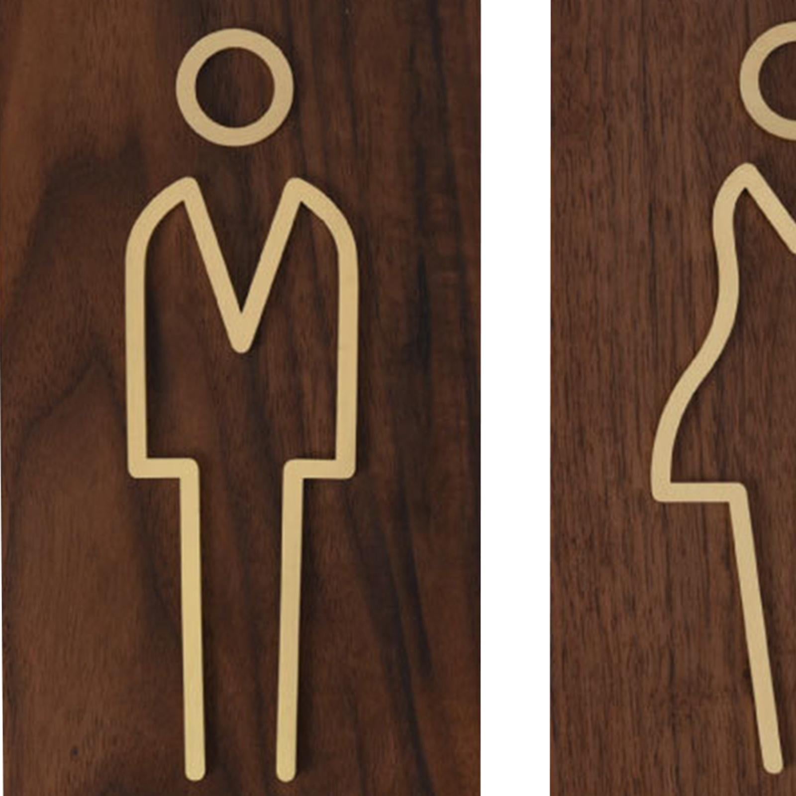 Men and Women Restroom Signage Placard Restroom Sign Mall Hotel Washroom C