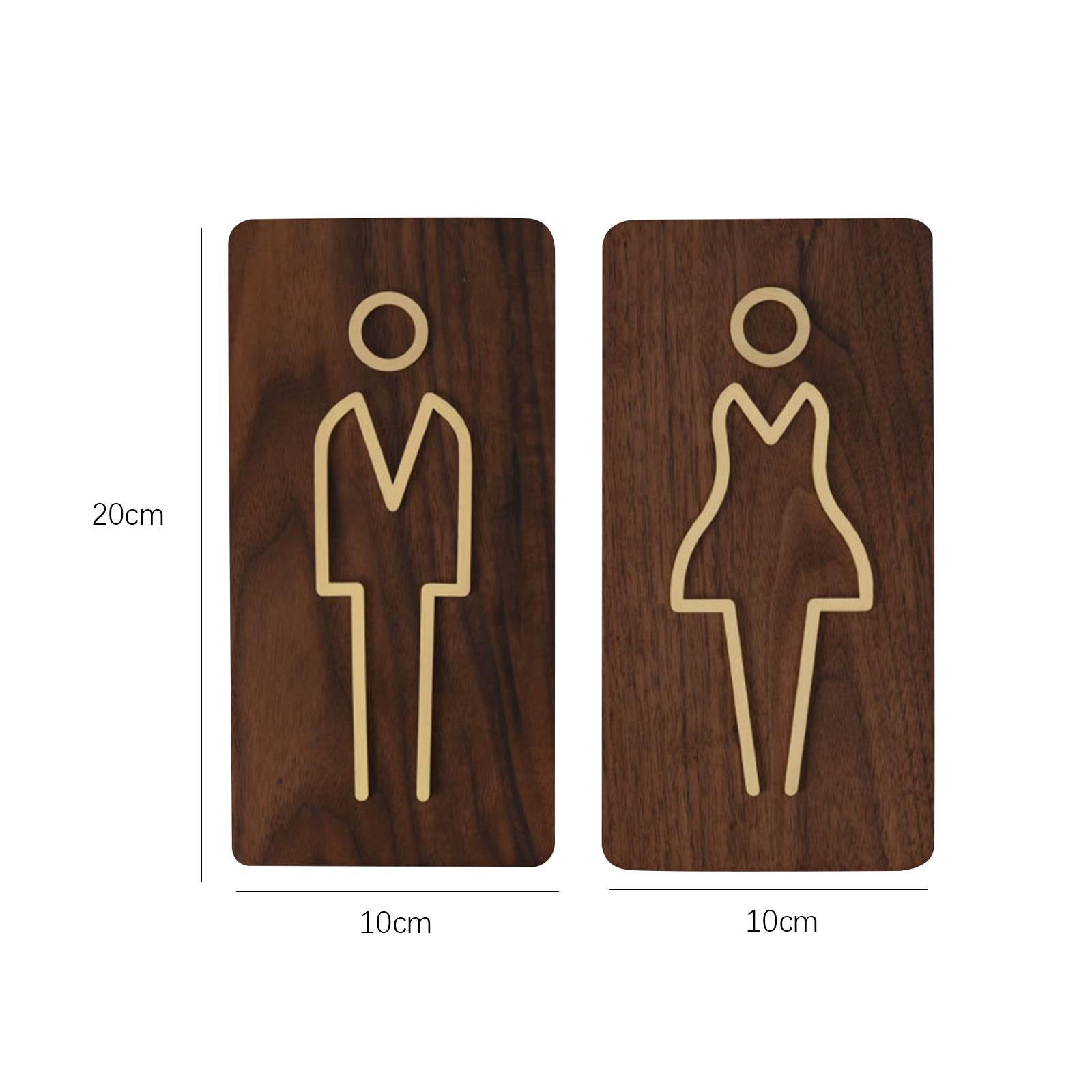 Men and Women Restroom Signage Placard Restroom Sign Mall Hotel Washroom C