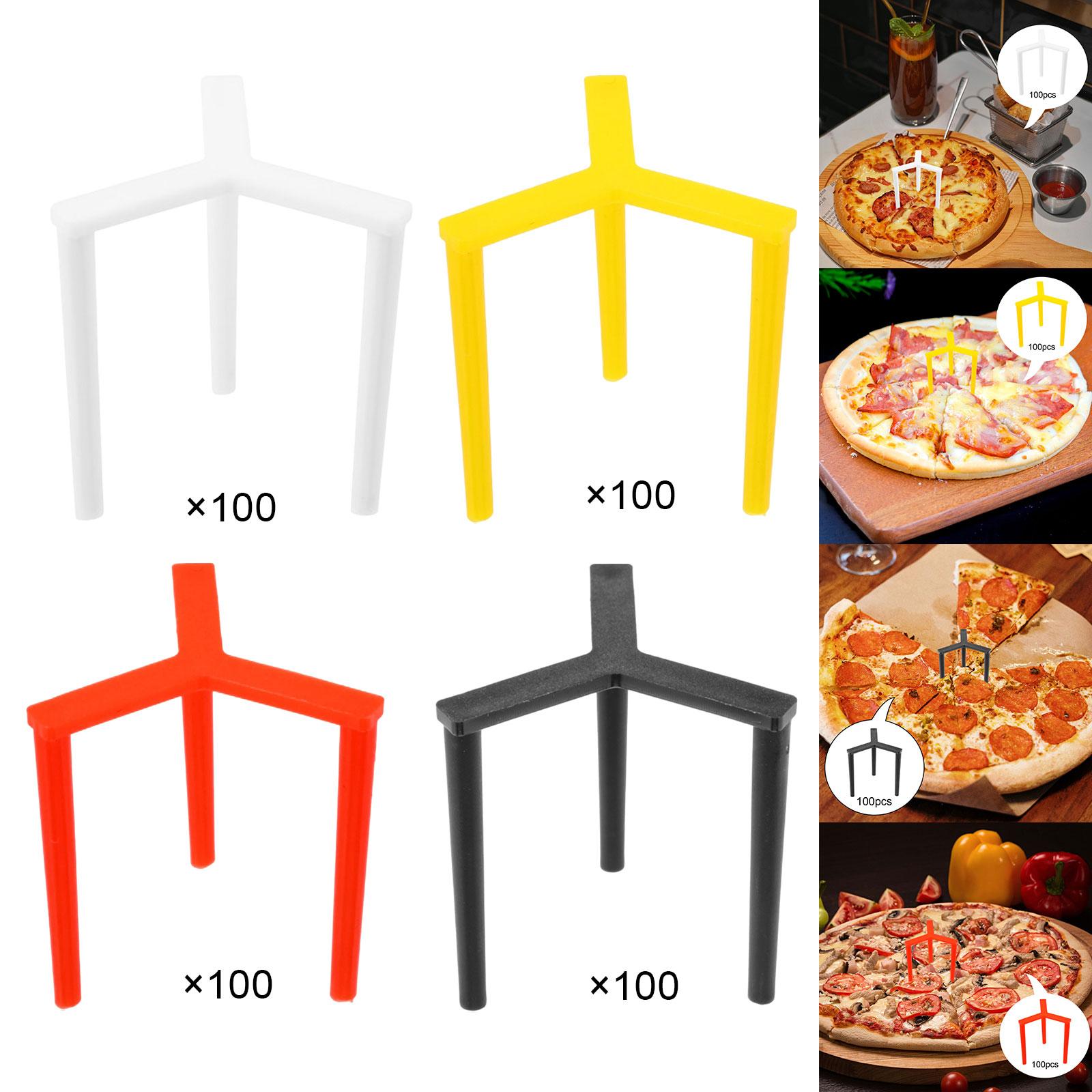 100 Pieces Pizza Stand Pizza Separation Rack for Food Take Out Catering Desk White