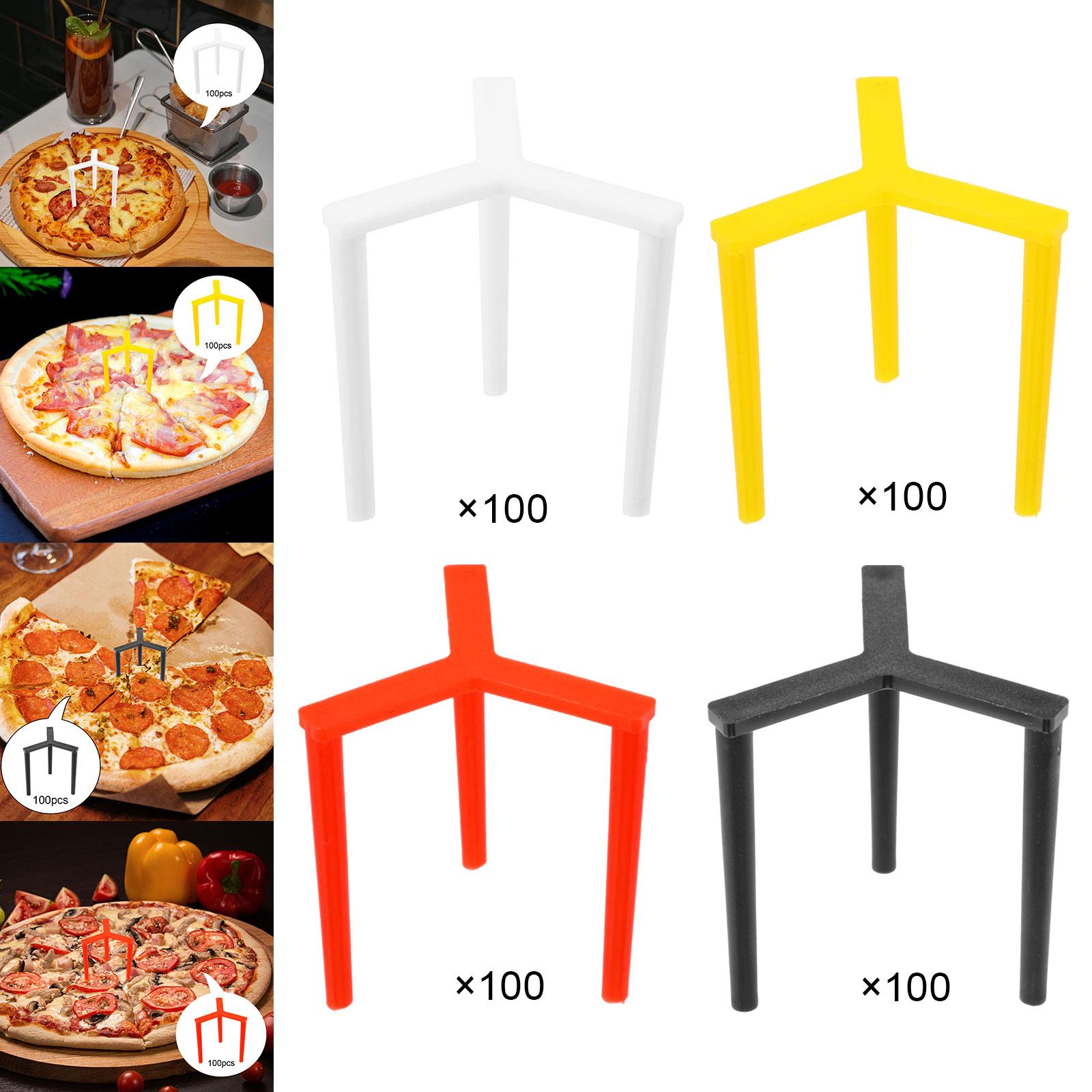 100 Pieces Pizza Stand Pizza Separation Rack for Food Take Out Catering Desk White