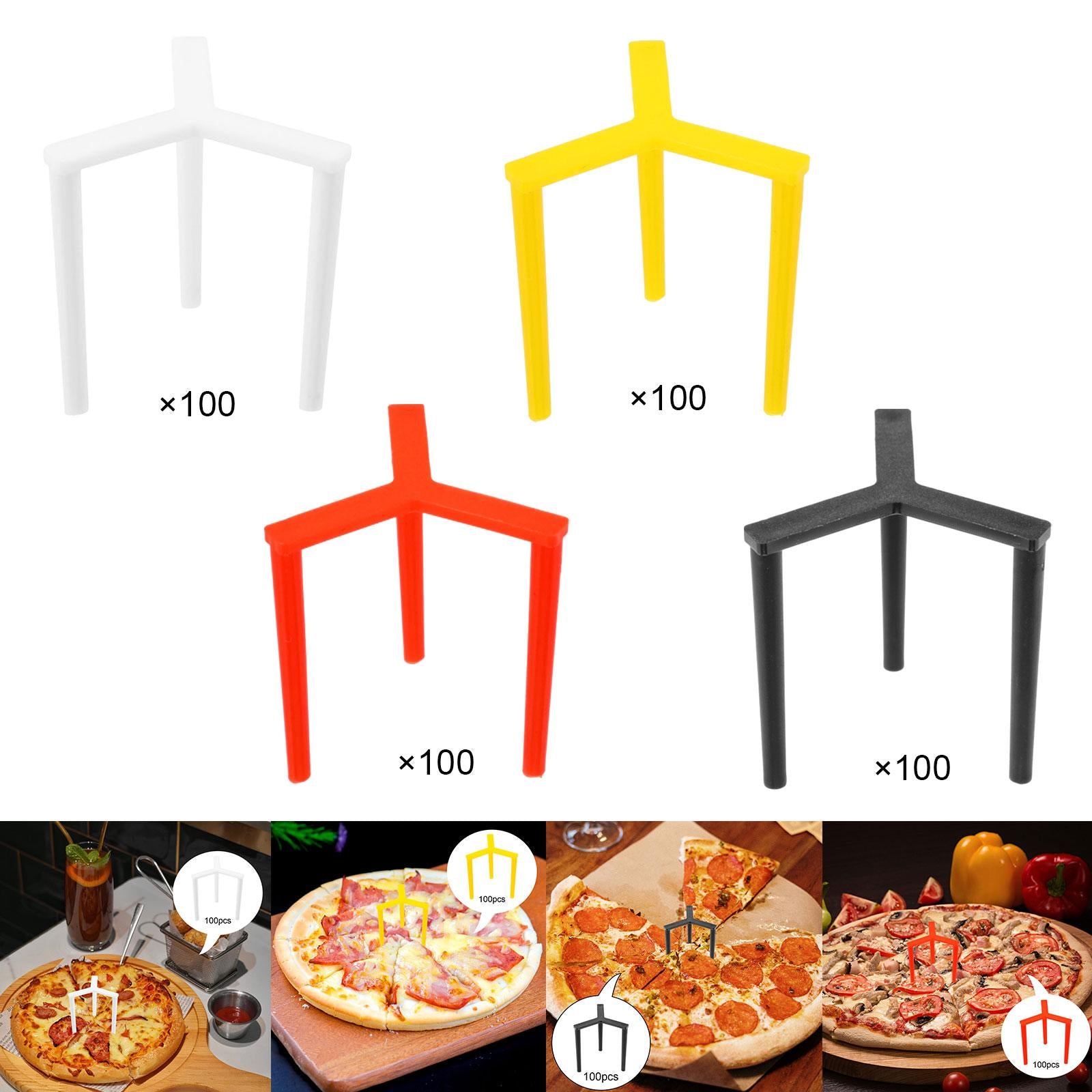 100 Pieces Pizza Stand Pizza Separation Rack for Food Take Out Catering Desk White