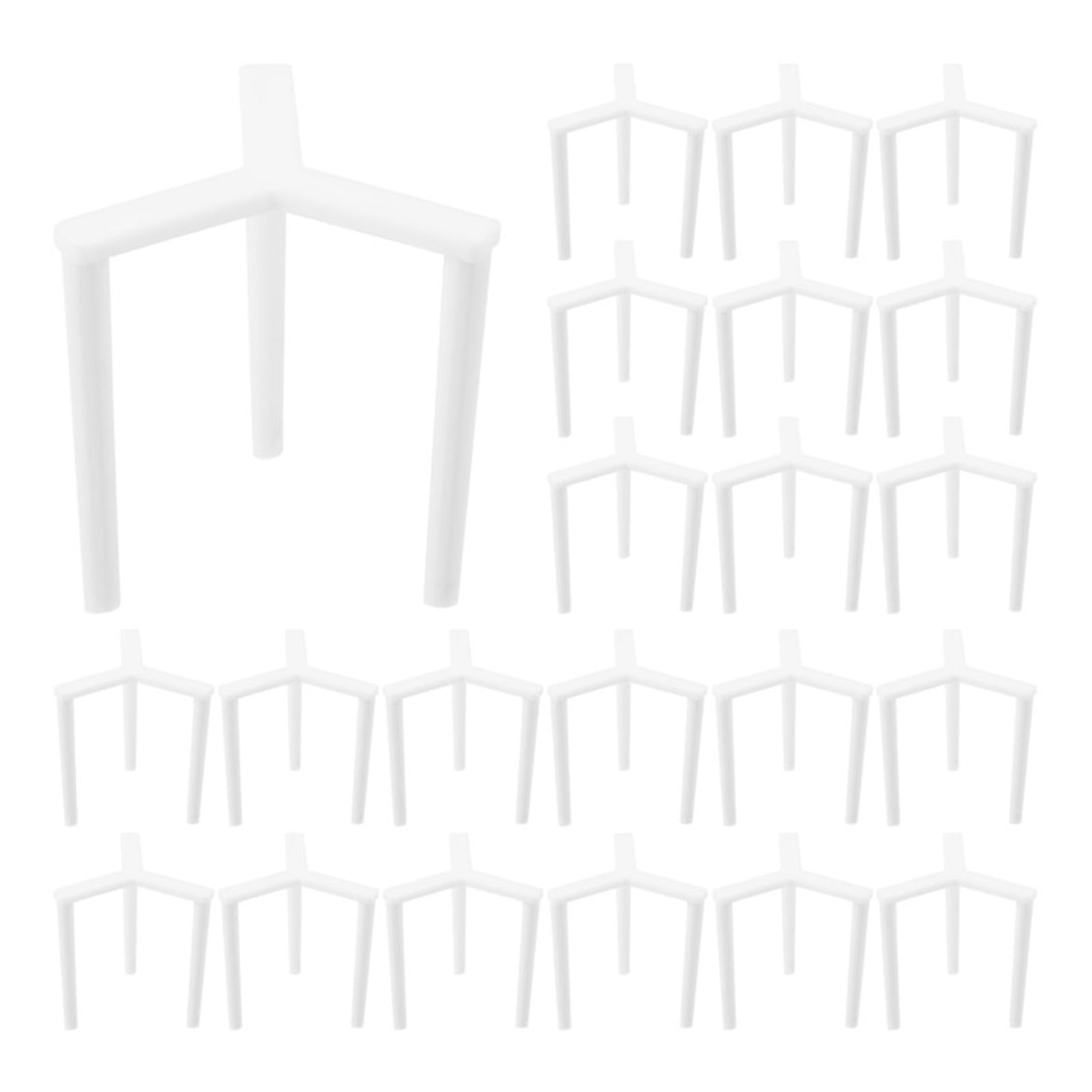 100 Pieces Pizza Stand Pizza Separation Rack for Food Take Out Catering Desk White