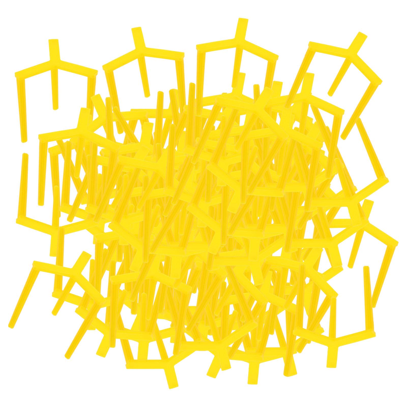 100 Pieces Pizza Stand Pizza Separation Rack for Food Take Out Catering Desk Yellow