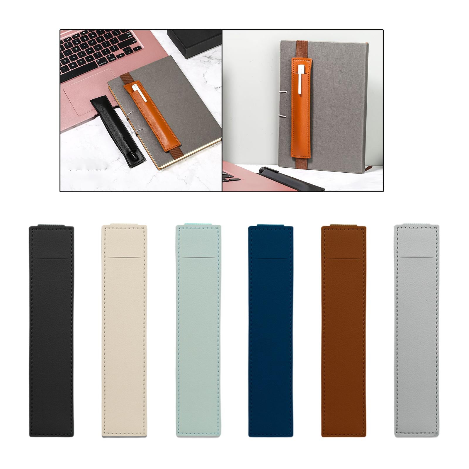 4xElastic Band Pen Holder Pen Sleeve for Hardcover Journals Planners Notebooks Black