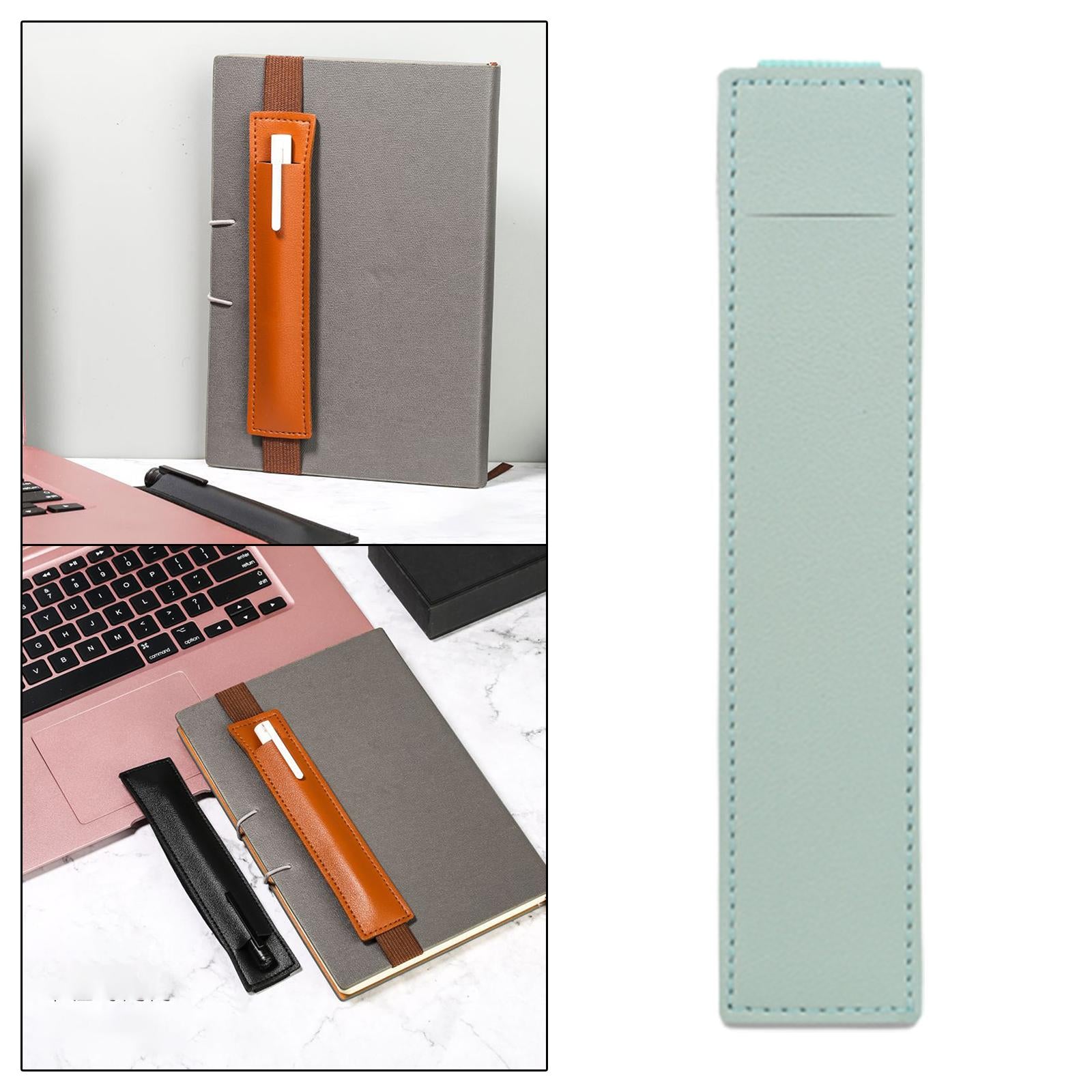 Elastic Band Pen Holder Pen Sleeve for Hardcover Journals Planners Notebooks Light Blue