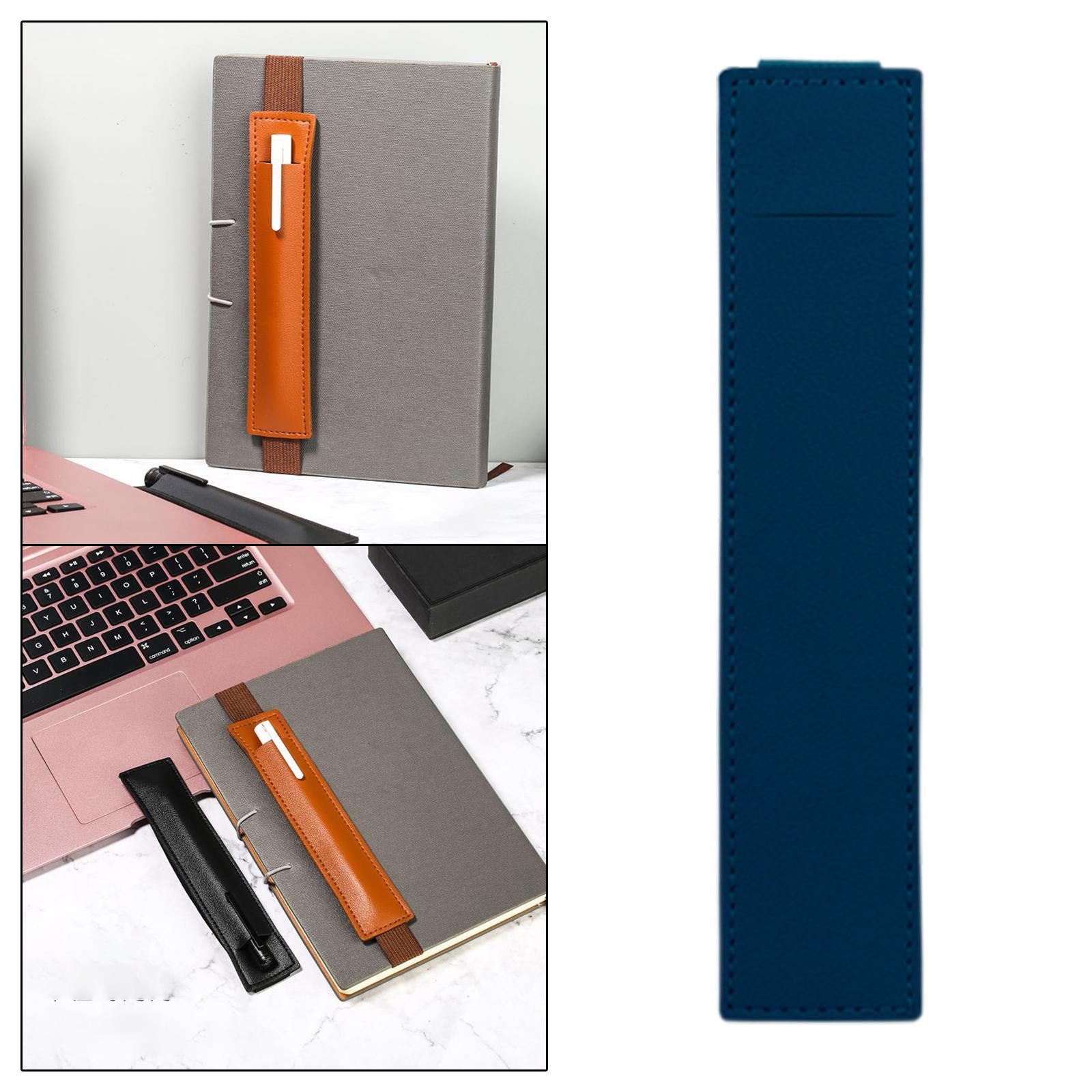 Elastic Band Pen Holder Pen Sleeve for Hardcover Journals Planners Notebooks Dark Blue