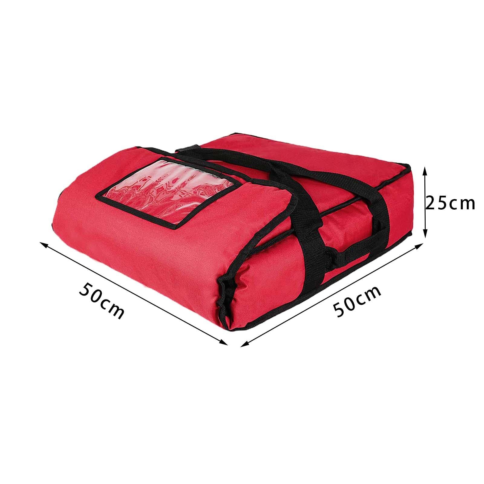 Pizza Develivey Bag Delivery Insulation Bag for Professional Catering Travel Red 50x50x25cm