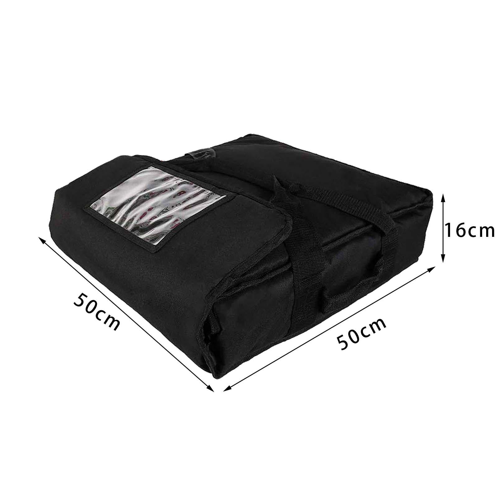 Pizza Develivey Bag Delivery Insulation Bag for Professional Catering Travel Black 50x50x16cm