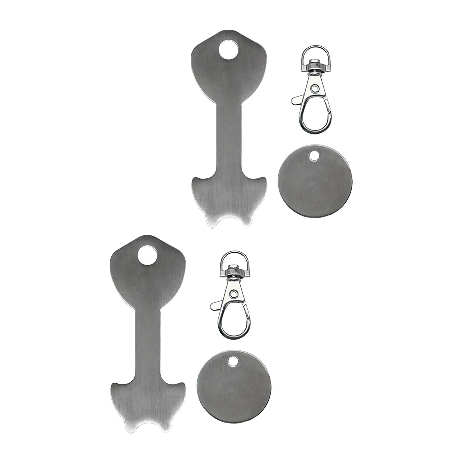 Shopping Trolley Tokens Portable DIY Collection Decor Removable Keyring Hook 2 Pieces