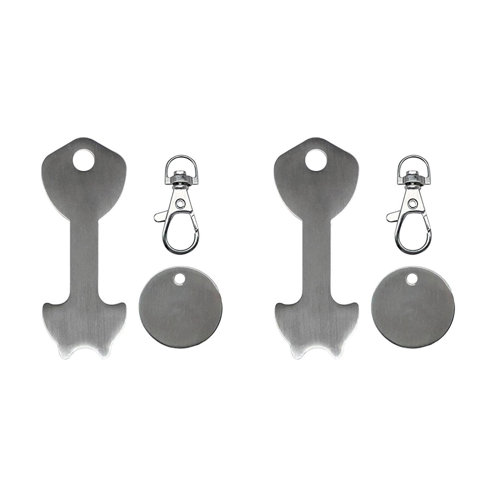 Shopping Trolley Tokens Portable DIY Collection Decor Removable Keyring Hook 2 Pieces