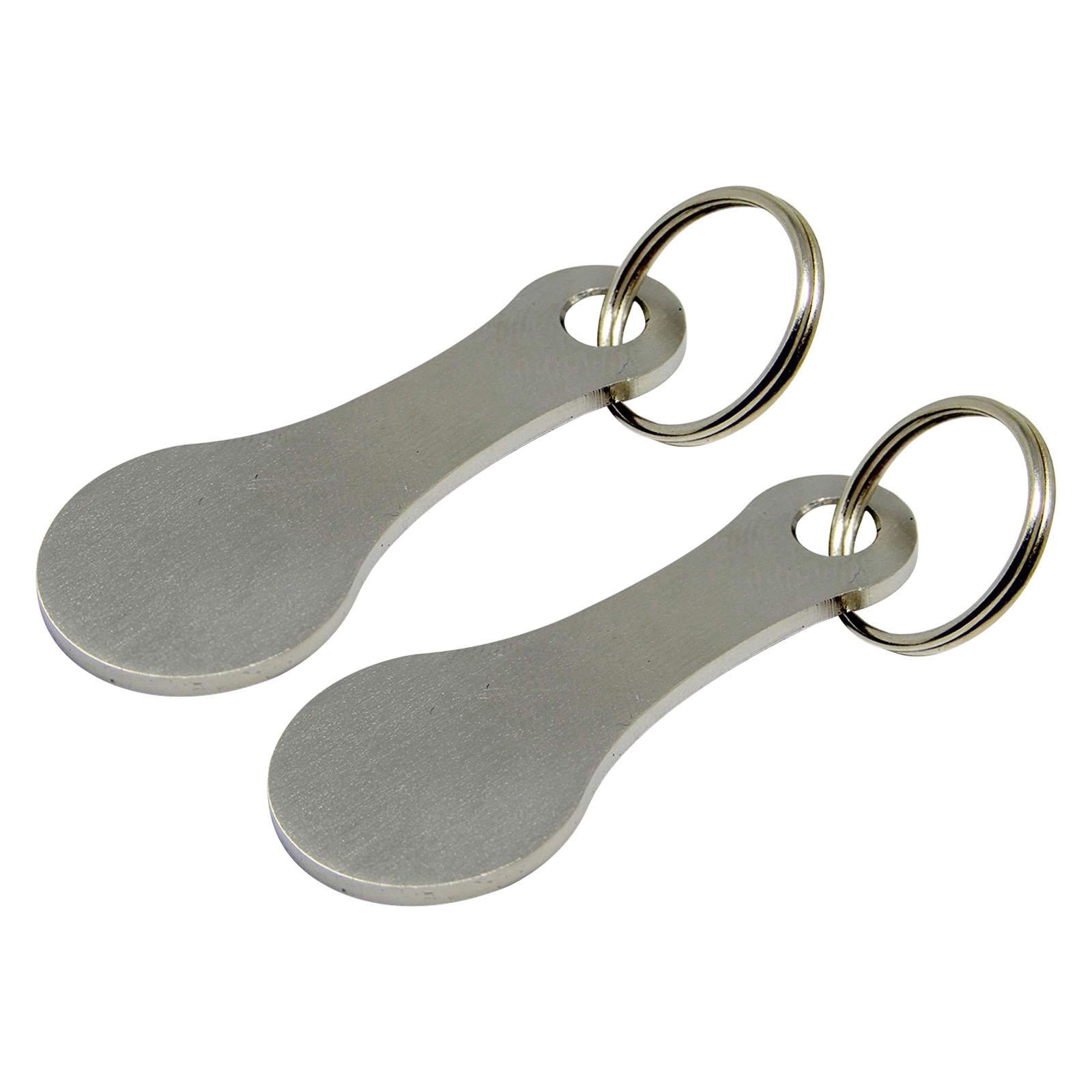 Shopping Trolley Tokens Metal Removable Stable Decorative Portable Key Rings 3 Pieces