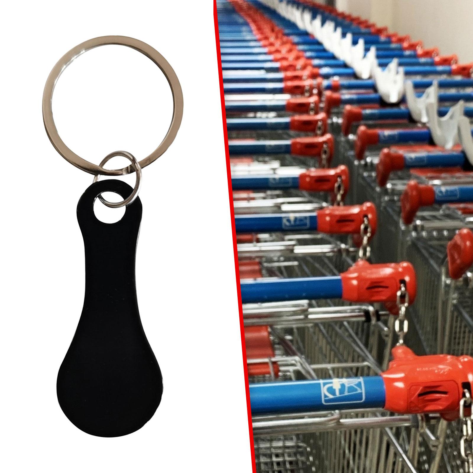 Shopping Trolley Tokens Metal Removable Stable Decorative Portable Key Rings 1 Piece