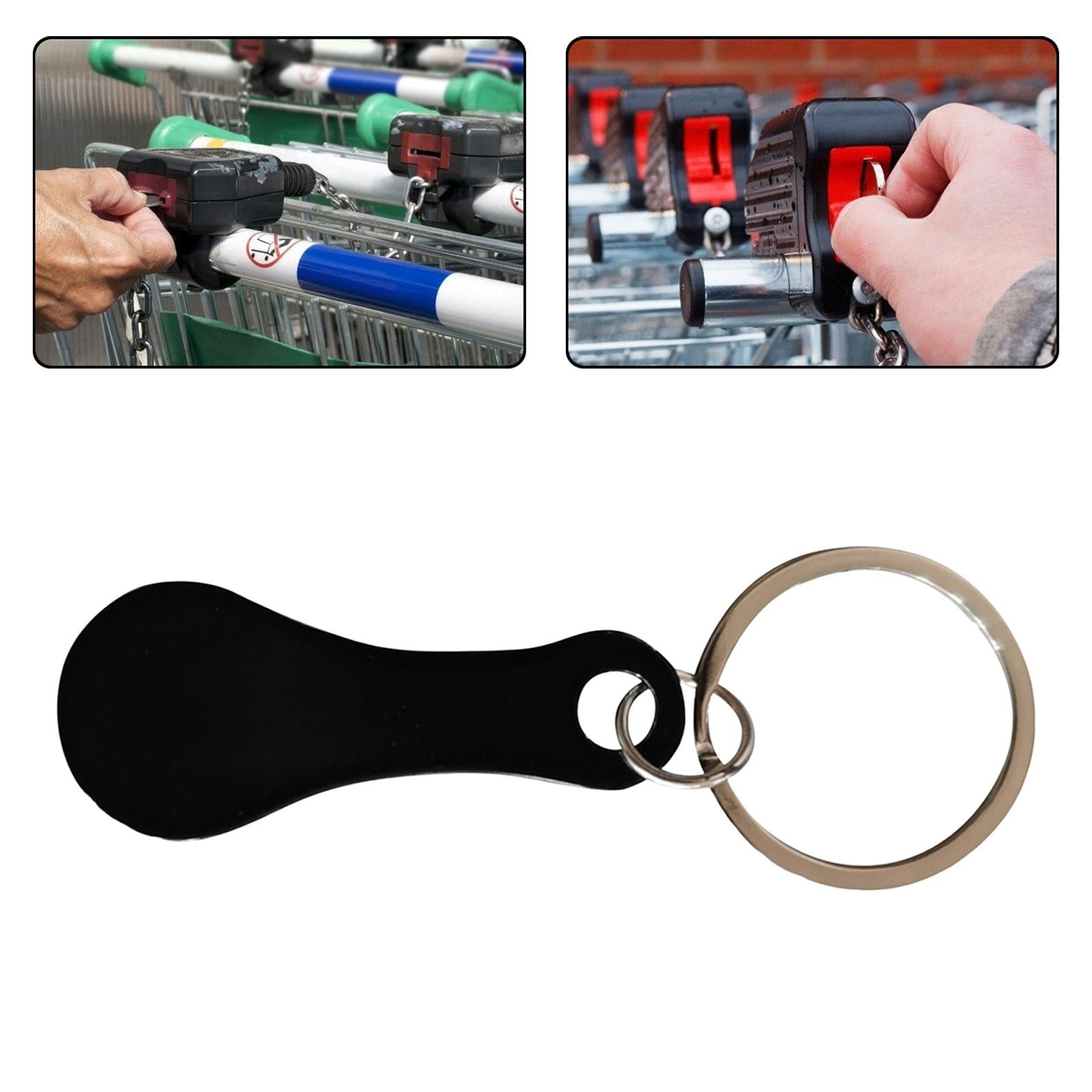 Shopping Trolley Tokens Metal Removable Stable Decorative Portable Key Rings 1 Piece