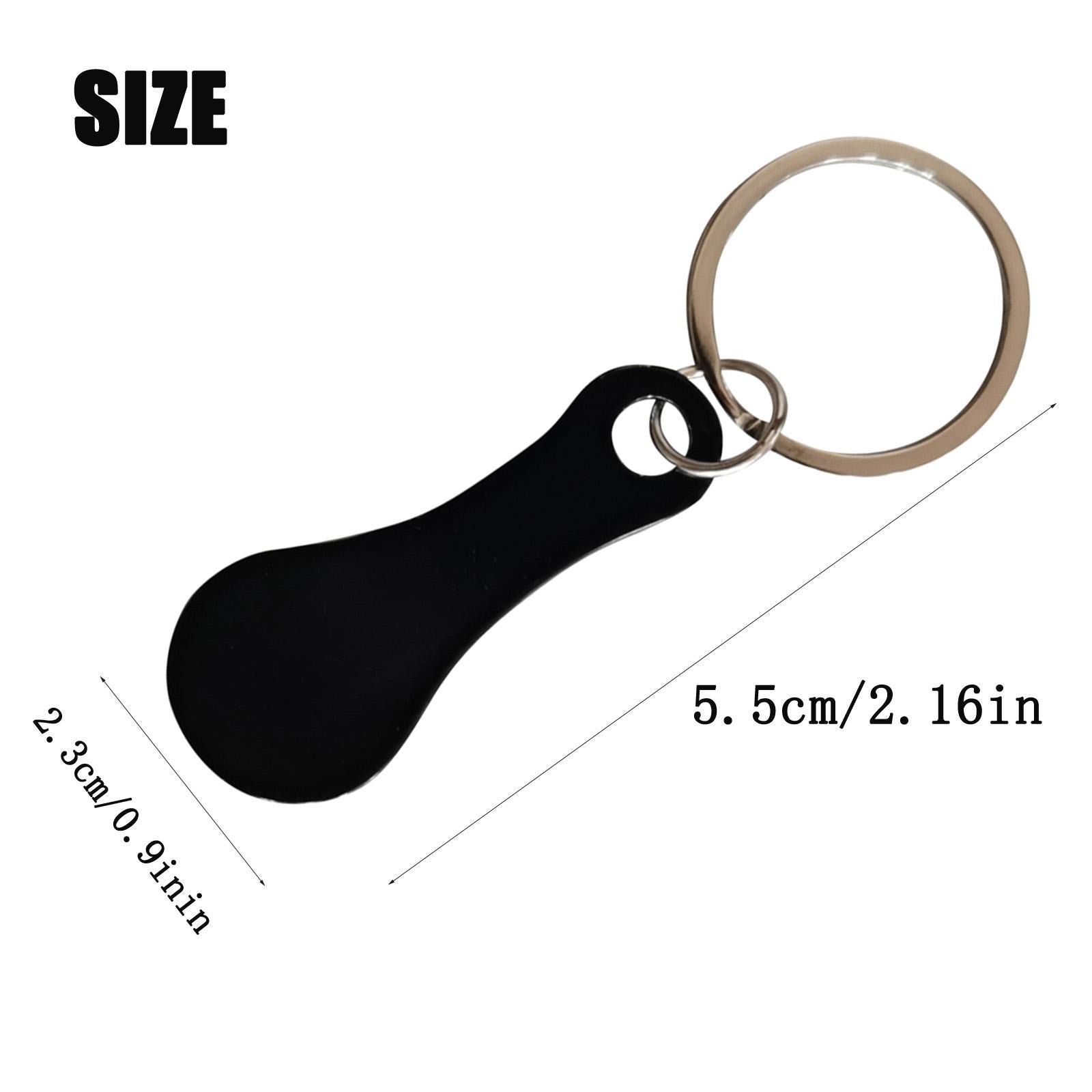 Shopping Trolley Tokens Metal Removable Stable Decorative Portable Key Rings 2 Pieces