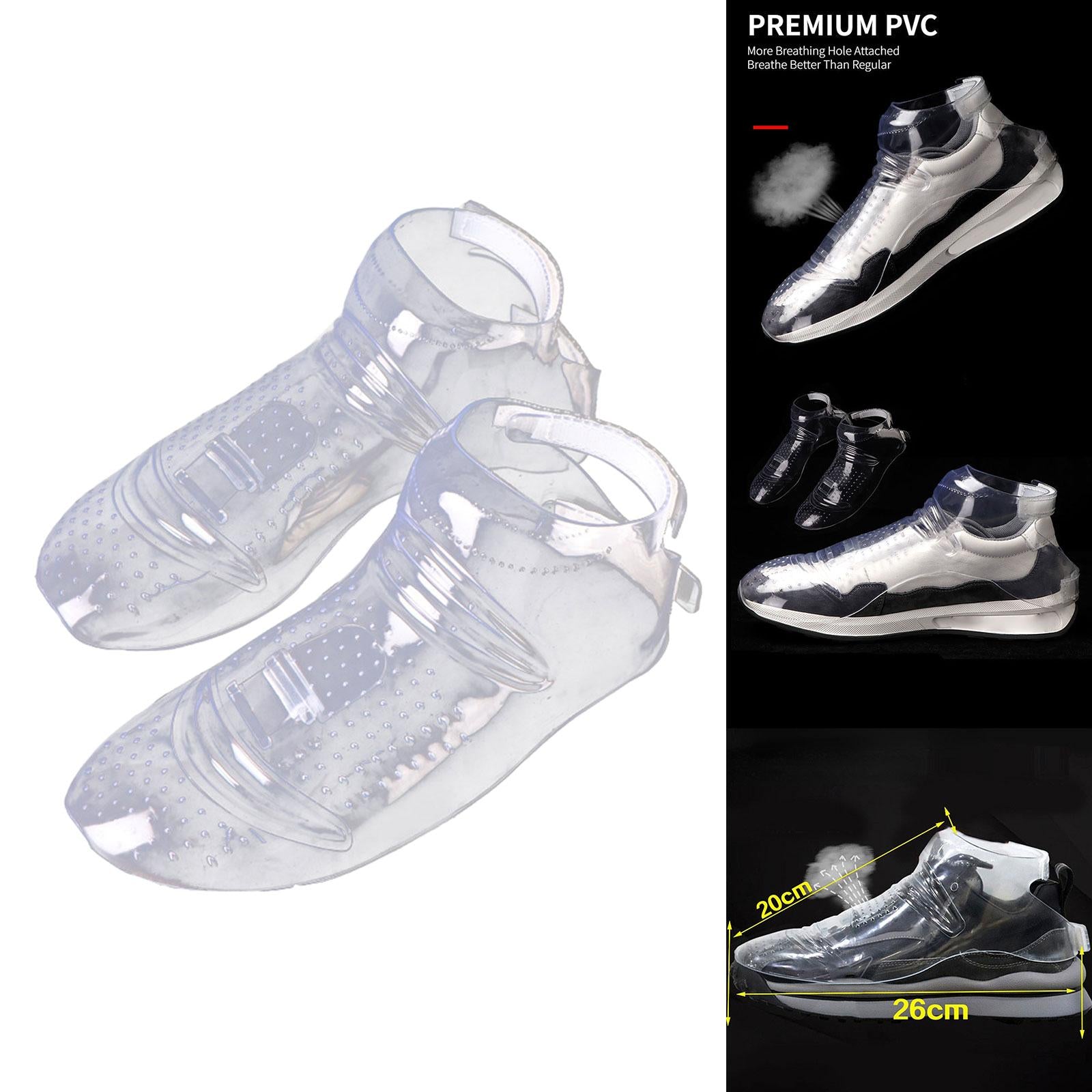 Barber Shoe Cover Transparent Hair Cutting Overshoe for Hair Dye or Hair Cut Salon 1 Pair