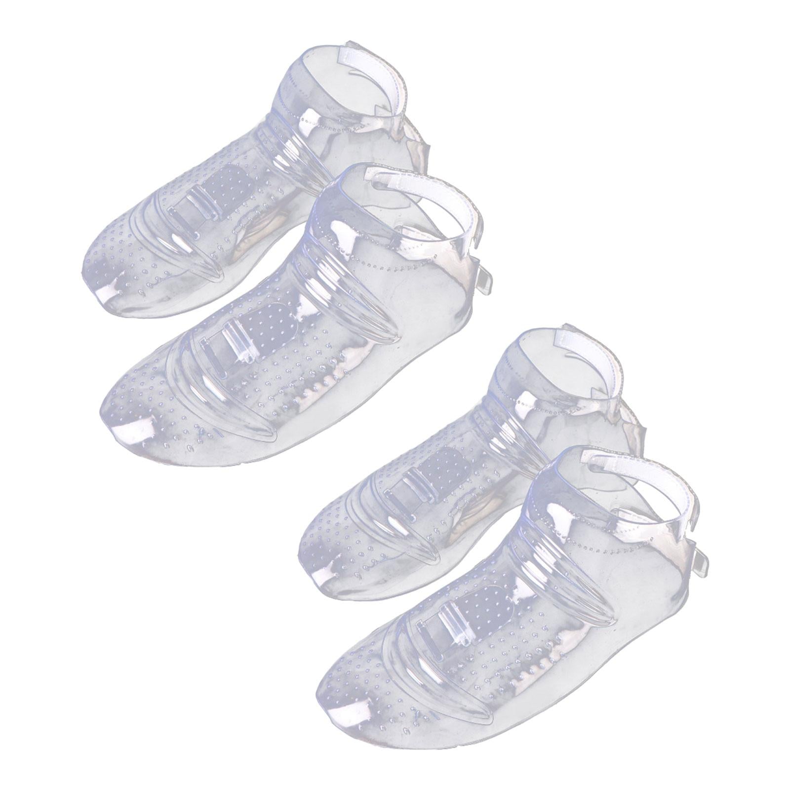 Barber Shoe Cover Transparent Hair Cutting Overshoe for Hair Dye or Hair Cut Salon 2 Pairs