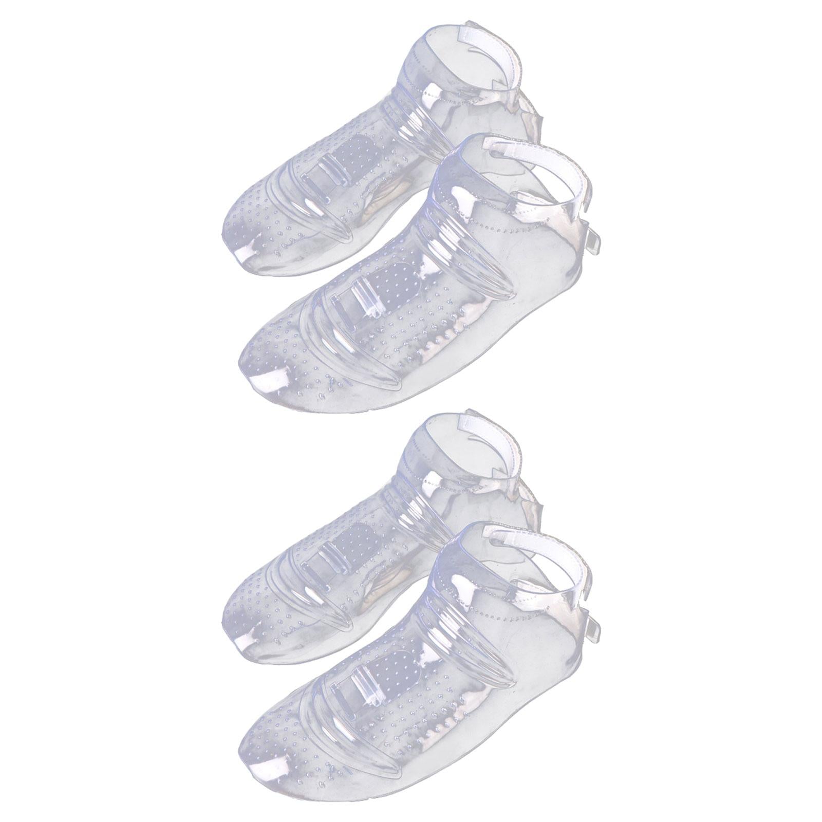 Barber Shoe Cover Transparent Hair Cutting Overshoe for Hair Dye or Hair Cut Salon 2 Pairs