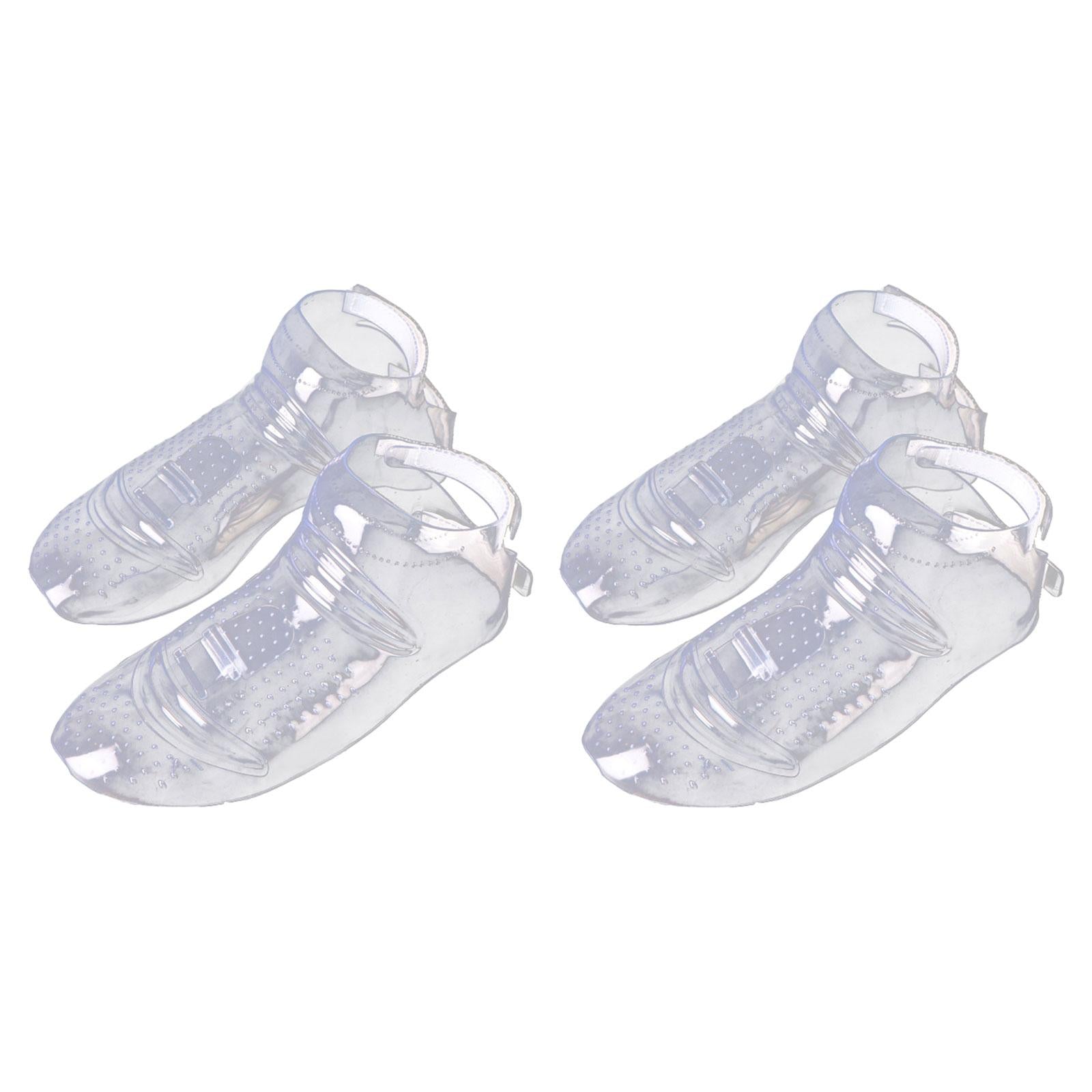 Barber Shoe Cover Transparent Hair Cutting Overshoe for Hair Dye or Hair Cut Salon 2 Pairs