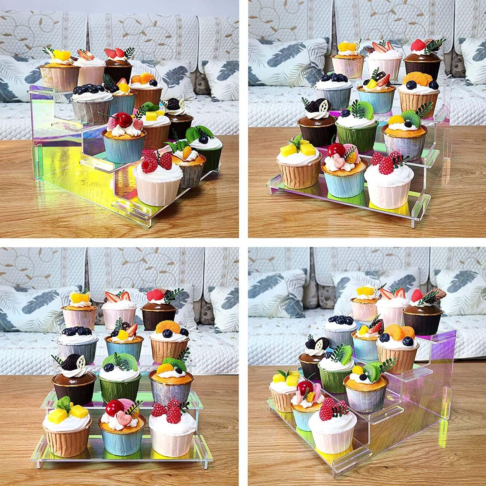 Acrylic Display Riser Shelf Modern Cake Display Rack for Doll Model Cosmetic