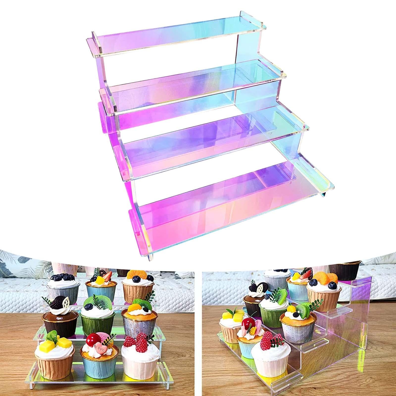 Acrylic Display Riser Shelf Modern Cake Display Rack for Doll Model Cosmetic