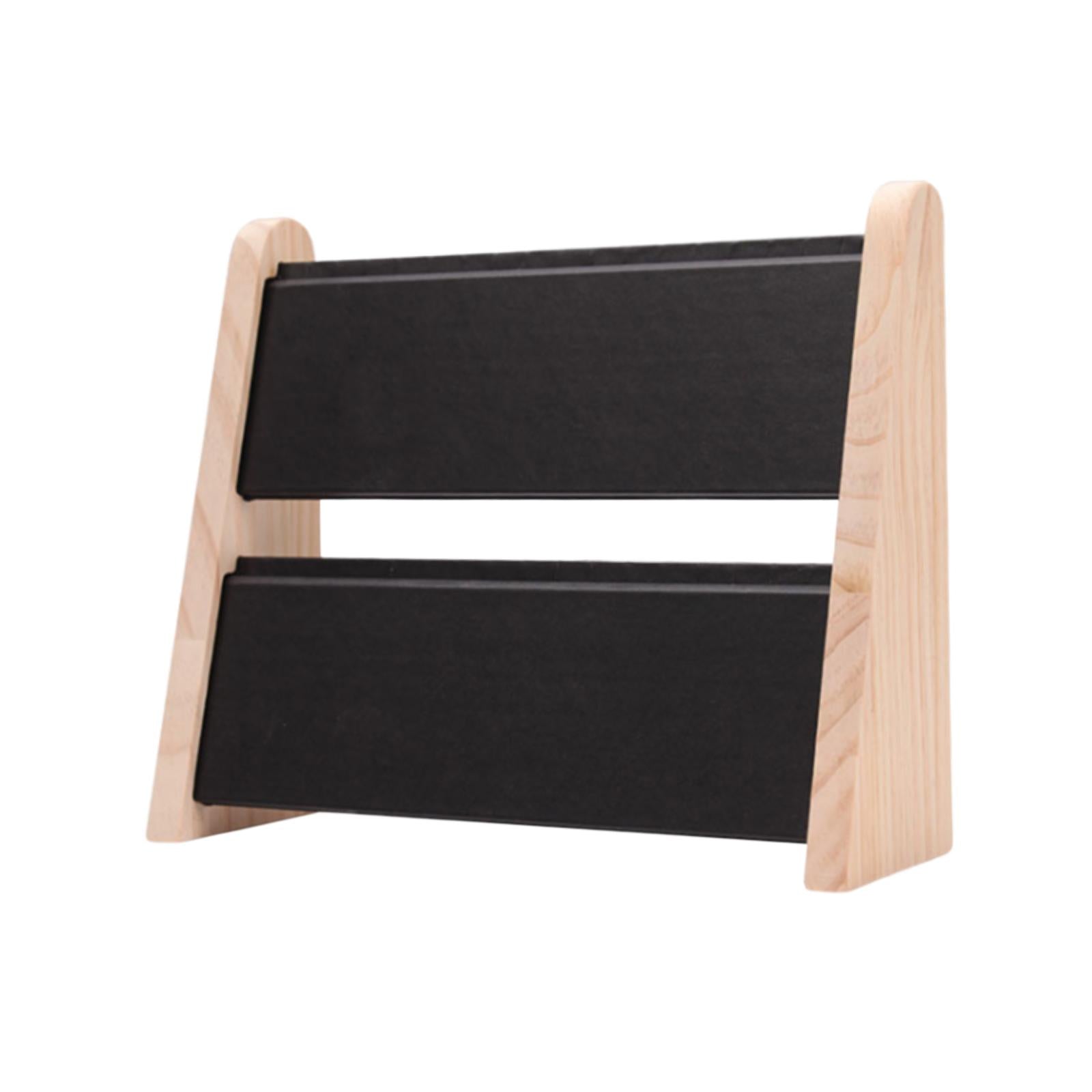 Wooden Necklace Display Stand Rack Jewellery Tabletop Display Board Black