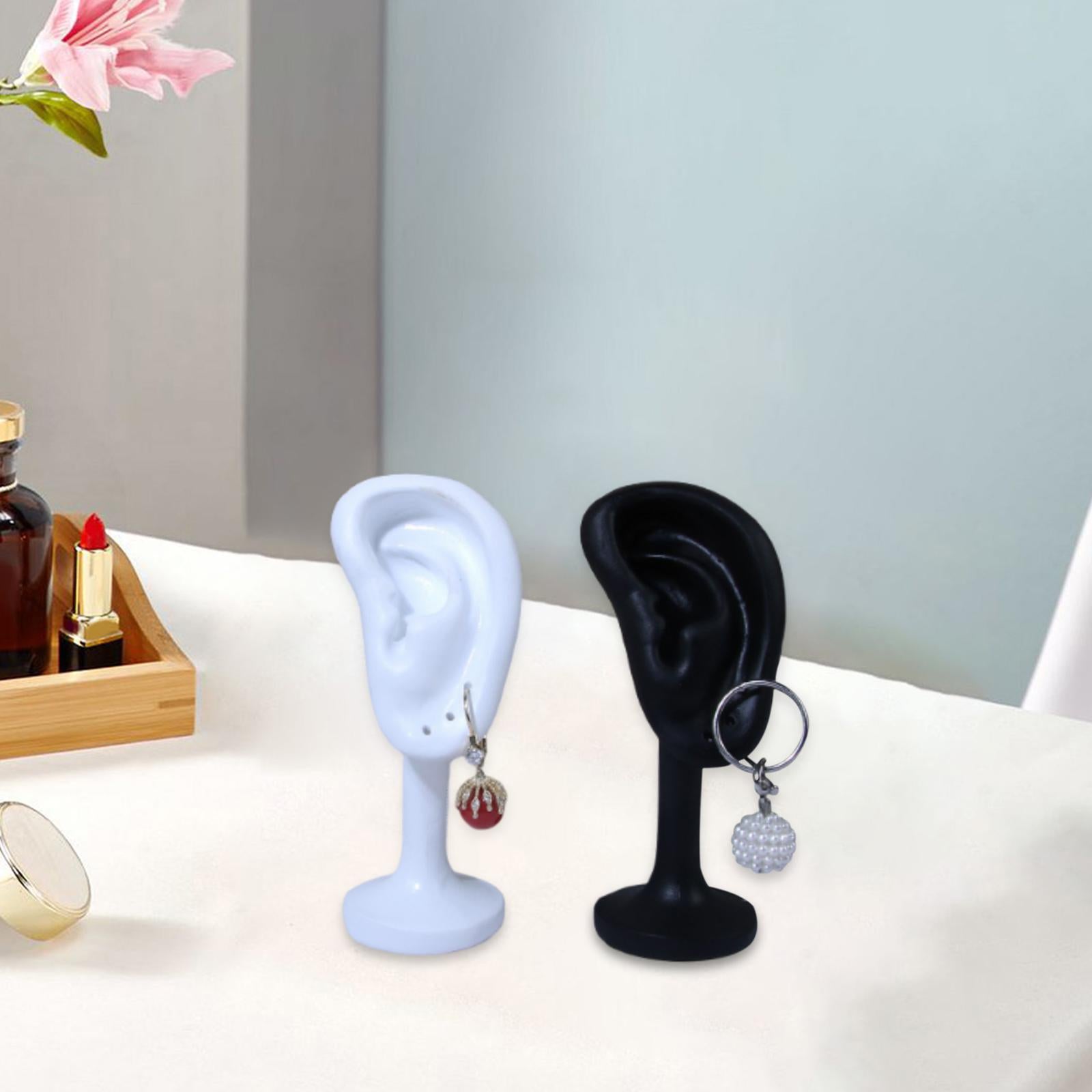 Earring Display Stand Resin Ear Shape Delicate Simulation Ear Stand White