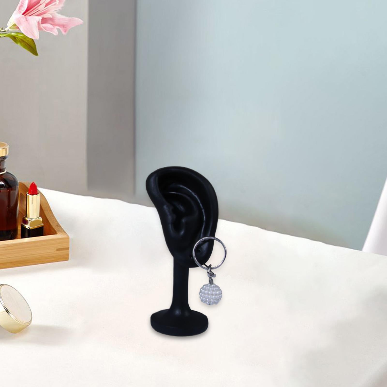 Earring Display Stand Resin Ear Shape Delicate Simulation Ear Stand Black