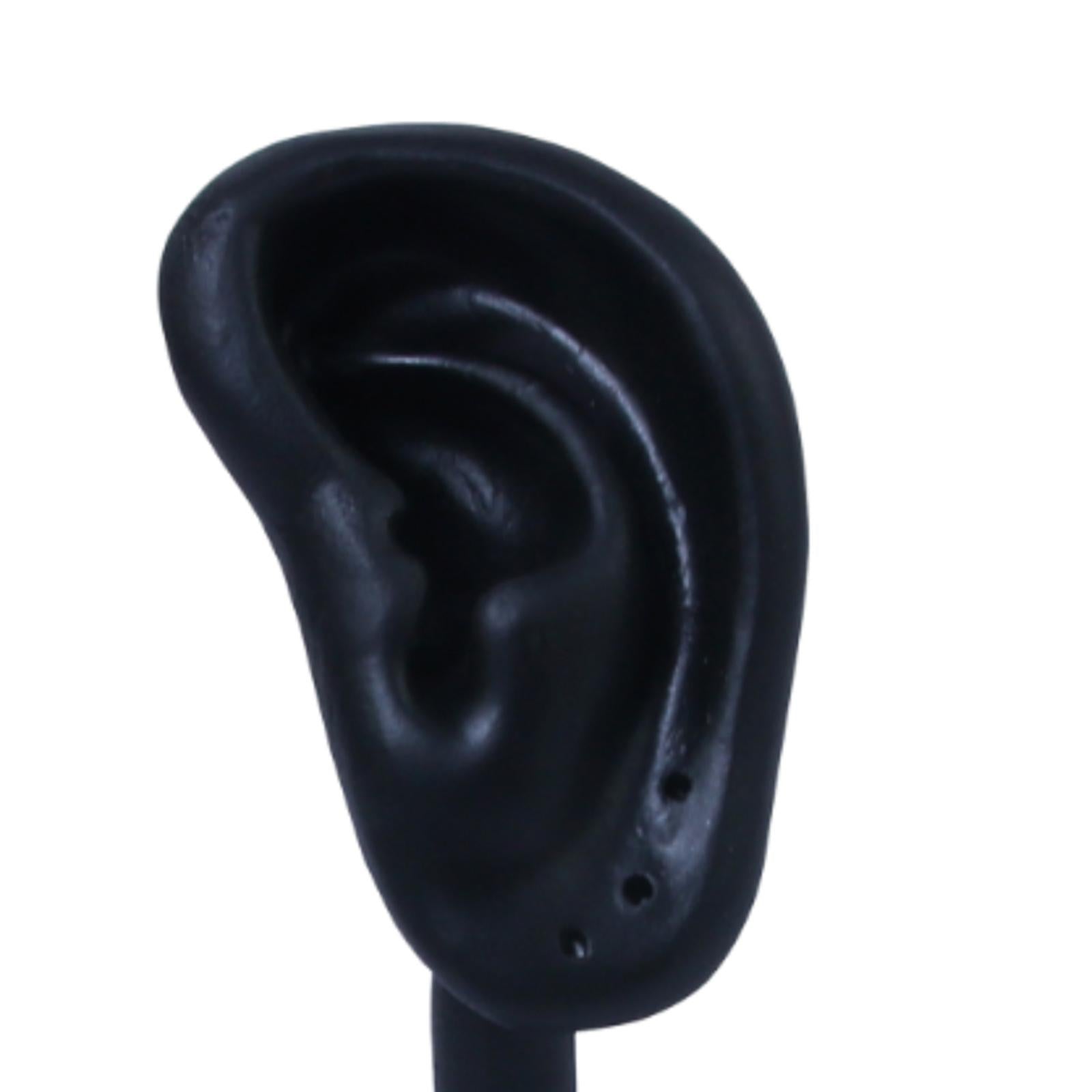 Earring Display Stand Resin Ear Shape Delicate Simulation Ear Stand Black