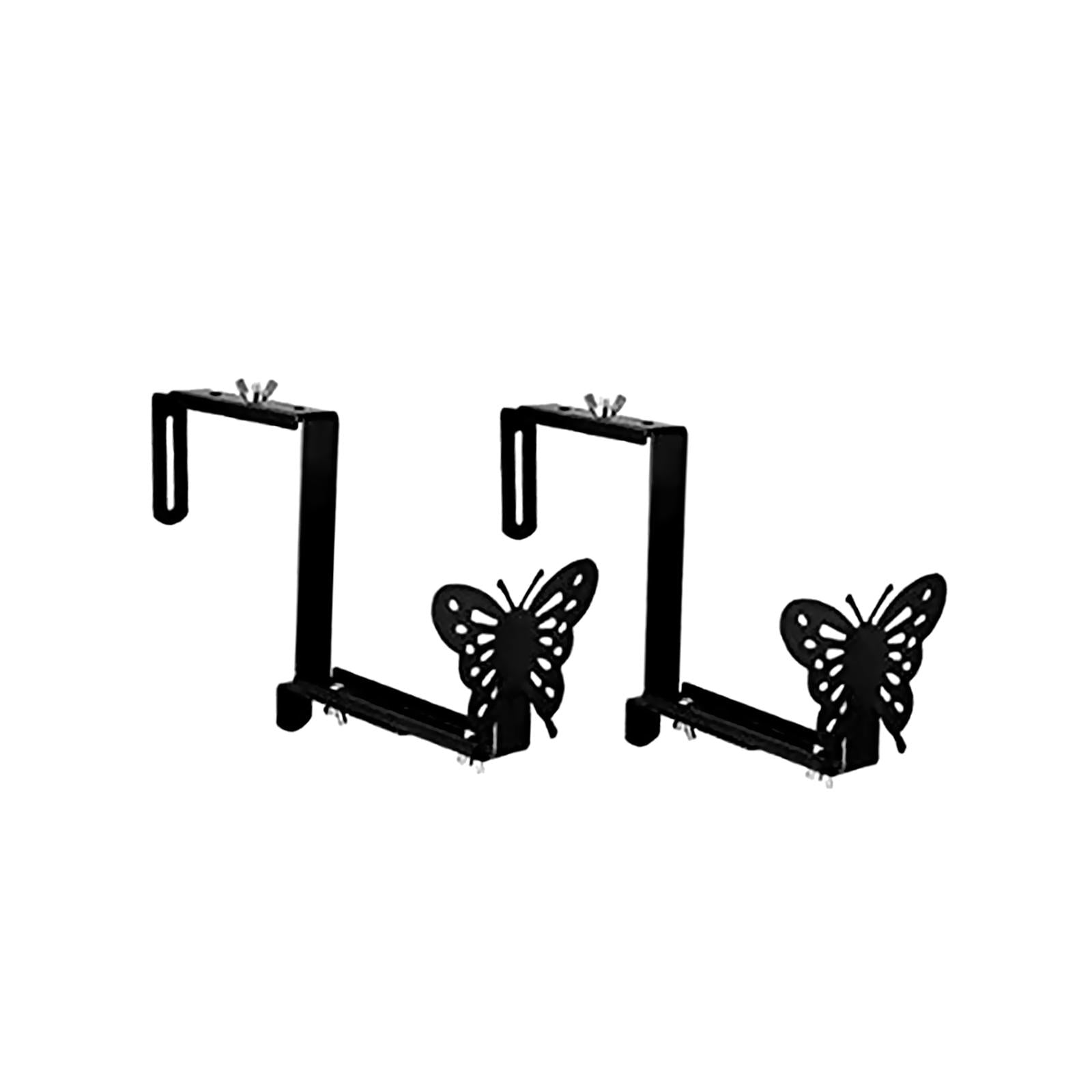 2Pcs Flower Box Holder Hanging Lanterns Adjustable Porch Window Box Brackets