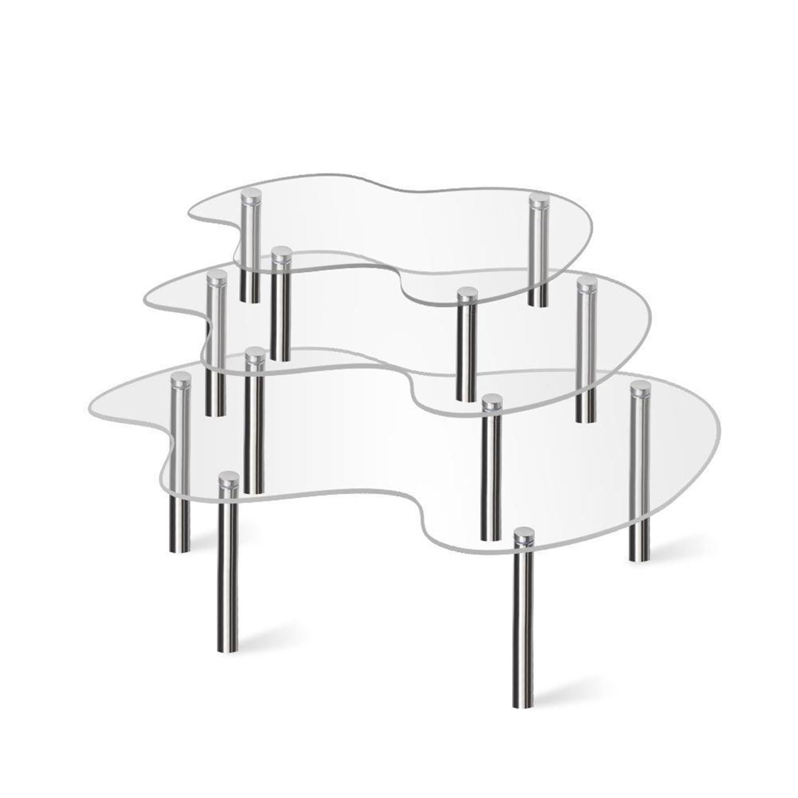 Acrylic Display Shelf Holder Product Stand for Doll Cosmetic Hand Made Model 25x14.4x5cm